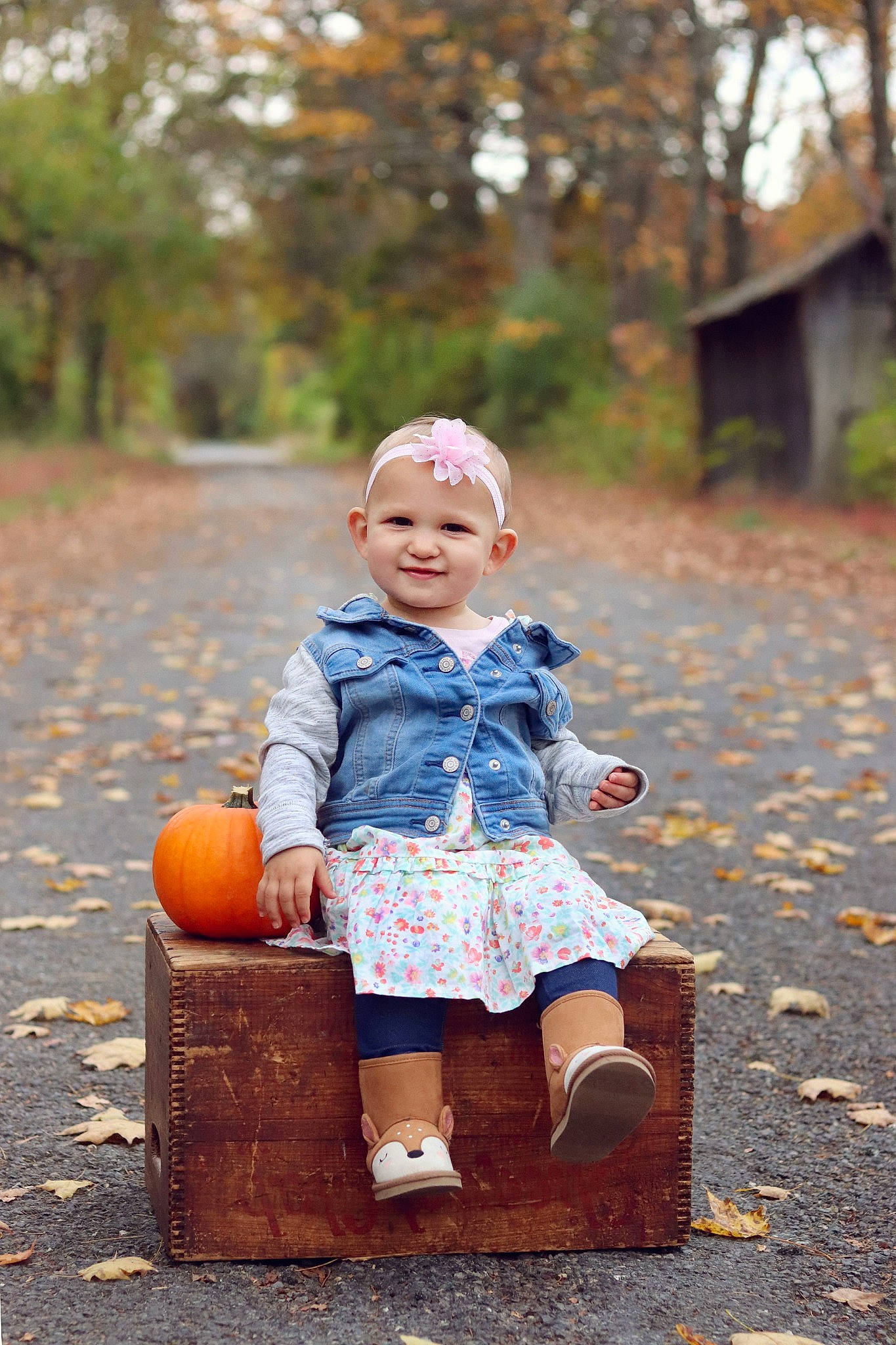 Alice is registered to the contest to win money with this photo: baby, baby_toddler_clothing, calabaza, child, dress, face, flash_photography, fun, grass, happy, headwear, joy, leisure, people, people_in_nature, person, plant, pumpkin, sitting, smile
