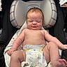 baby, newborn, sleeping, infant, car_seat, diaper, blanket, portrait, face, eyes_closed, indoors, vehicle, seated, chubby, peaceful, skin, head, child, photography, cozy