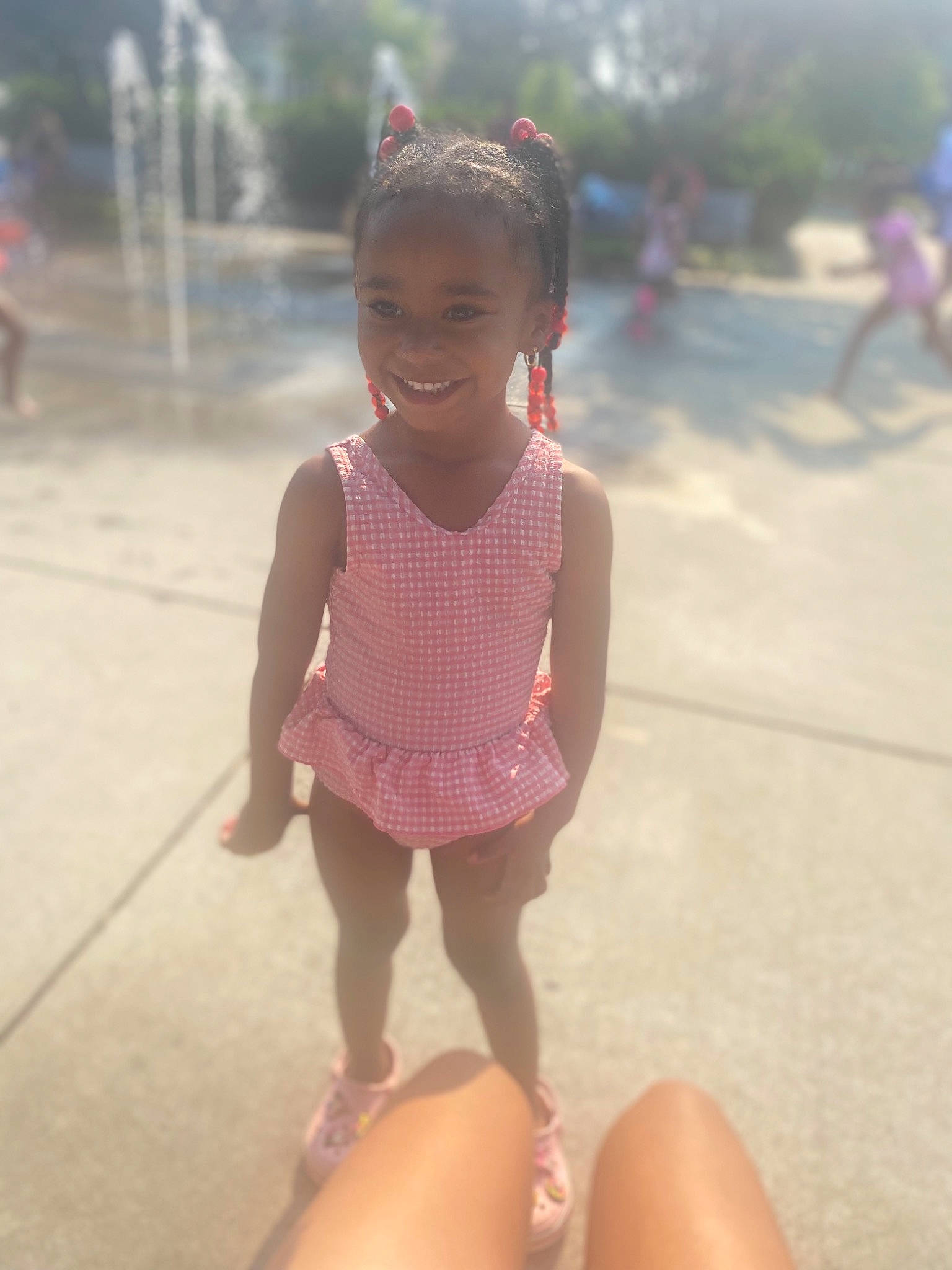 Alaiyah joined the competition — help win amazing prizes! adaptation, eye, fun, grass, hair, happy, joy, leisure, morning, neck, people, person, pink, public_space, recreation, skin, smile, summer, sunlight, thigh