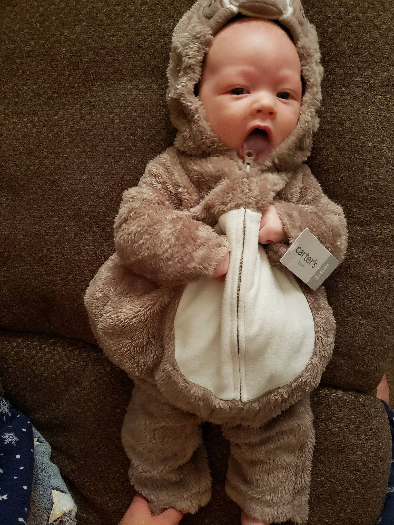 Graycen joined the competition — help win amazing prizes! baby, beige, cheek, child, doll, fur, fur_clothing, head, headwear, outerwear, person, toddler, toy