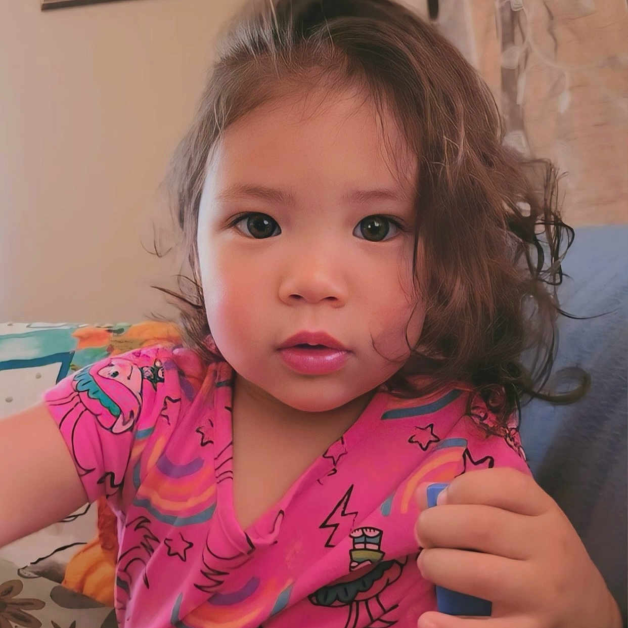 Isabella joined the competition — help win amazing prizes! bodypart, brownhair, child, clothing, eating, face, female, finger, food, girl, hair, hand, happy, head, person, photoframe, photography, portrait, shoulder, sleeve