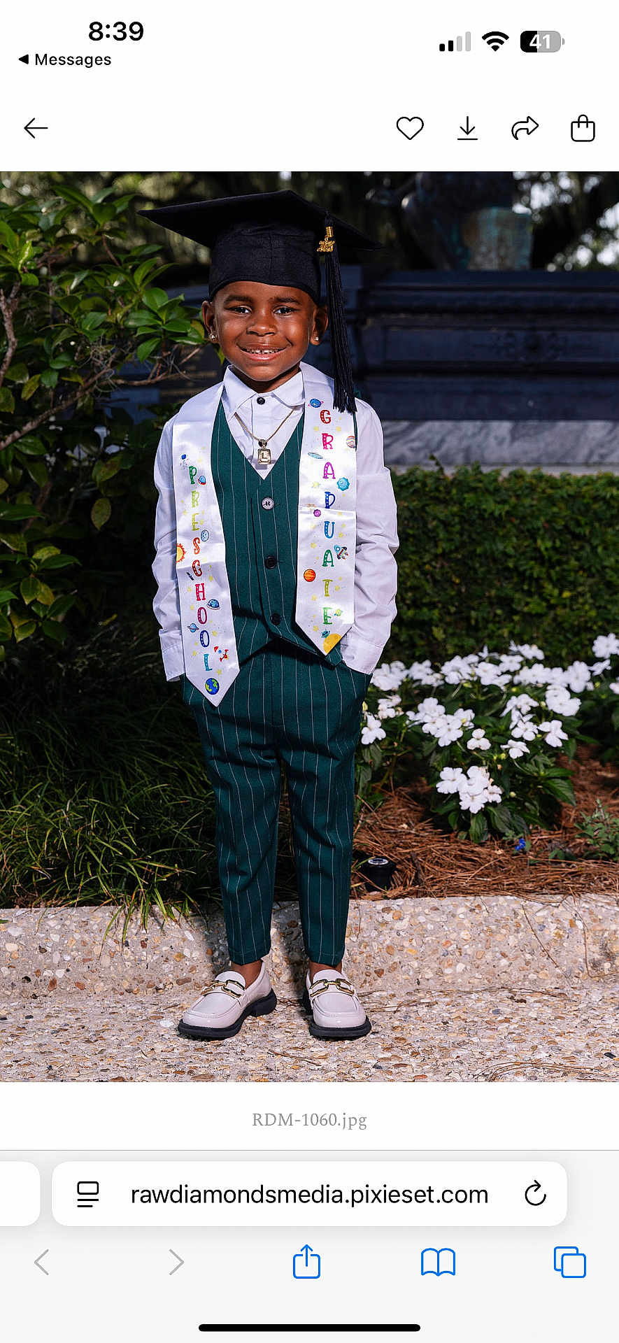 Lester V joined the competition — help win amazing prizes! child, boy, graduation, cap, sash, preschool, graduate, suit, vest, white_shirt, outdoor, smiling, flowers, greenery, formal_wear, portrait, standing, shoes, happy, celebration