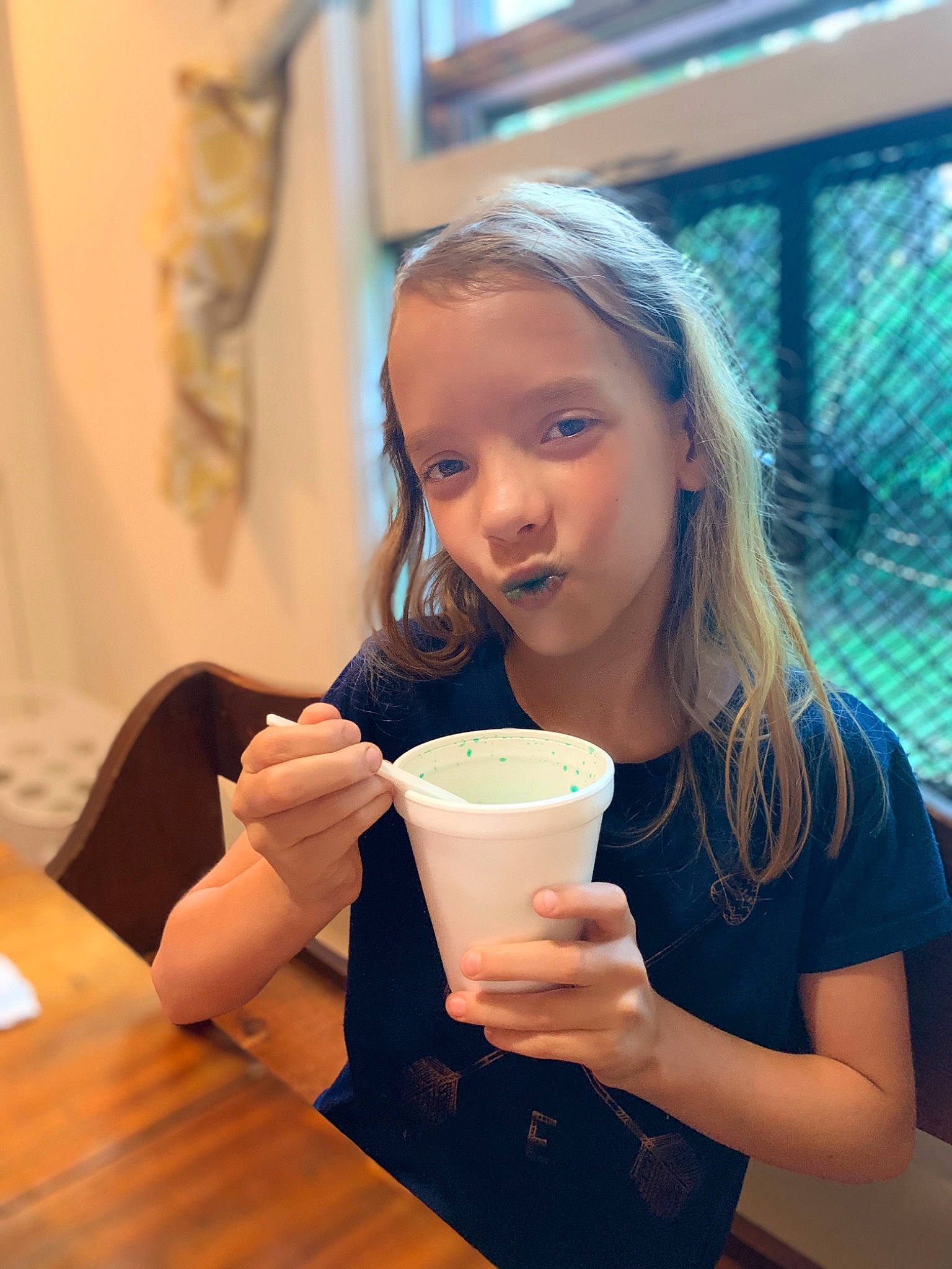 Kasidy is registered to the contest to win money with this photo: cup, drink, drinking, person