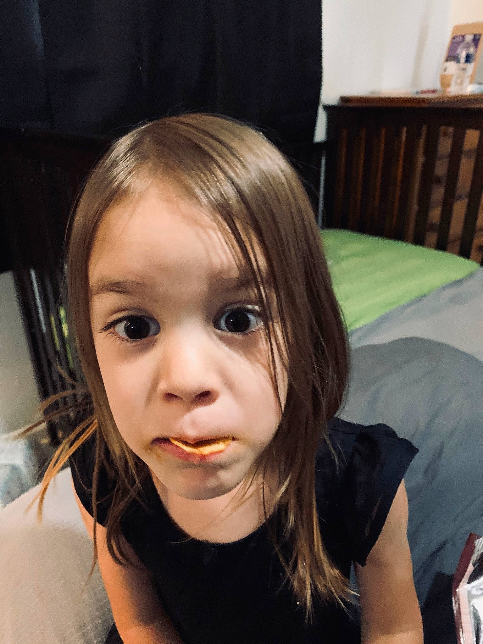 Alexandria joined the competition — help win amazing prizes! black_hair, brown_hair, cheek, child, chin, eye, eyebrow, face, facial_expression, forehead, fun, hair, hairstyle, head, lip, long_hair, nose, person, skin, smile