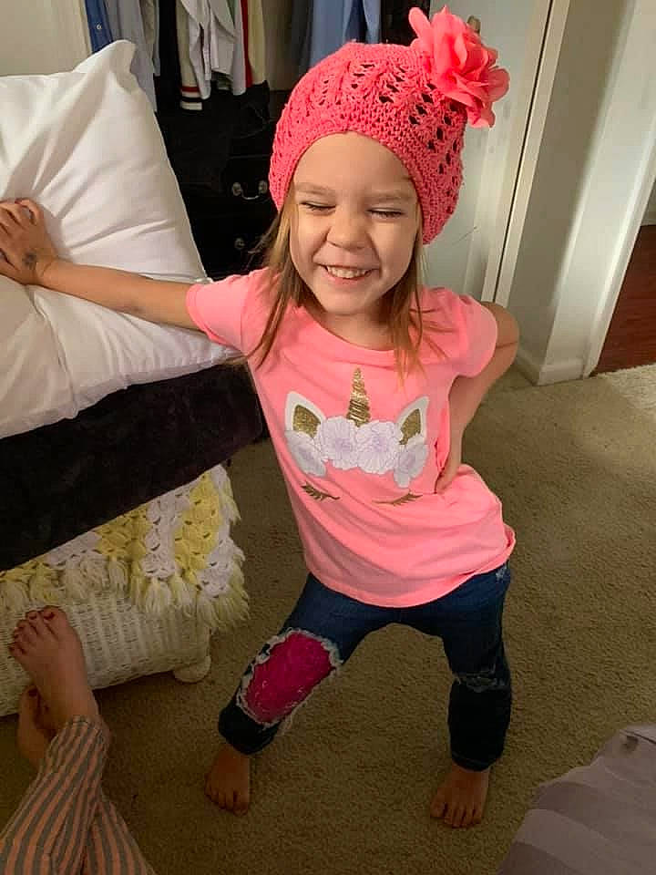 Alexandria joined the competition — help win amazing prizes! baby_toddler_clothing, child, clothing, costume, fashion_accessory, fun, hair_accessory, headband, headgear, headwear, joy, person, pink, skin, smile, toddler