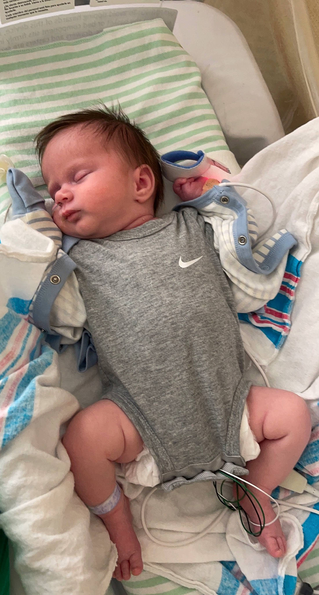 Adrian joined the competition — help win amazing prizes! baby, baby_carriage, baby_safety, baby_sleeping, baby_toddler_clothing, blue, cheek, child, comfort, face, infant_bed, joint, linens, mouth, person, product, skin, sleeve, thigh, thumb