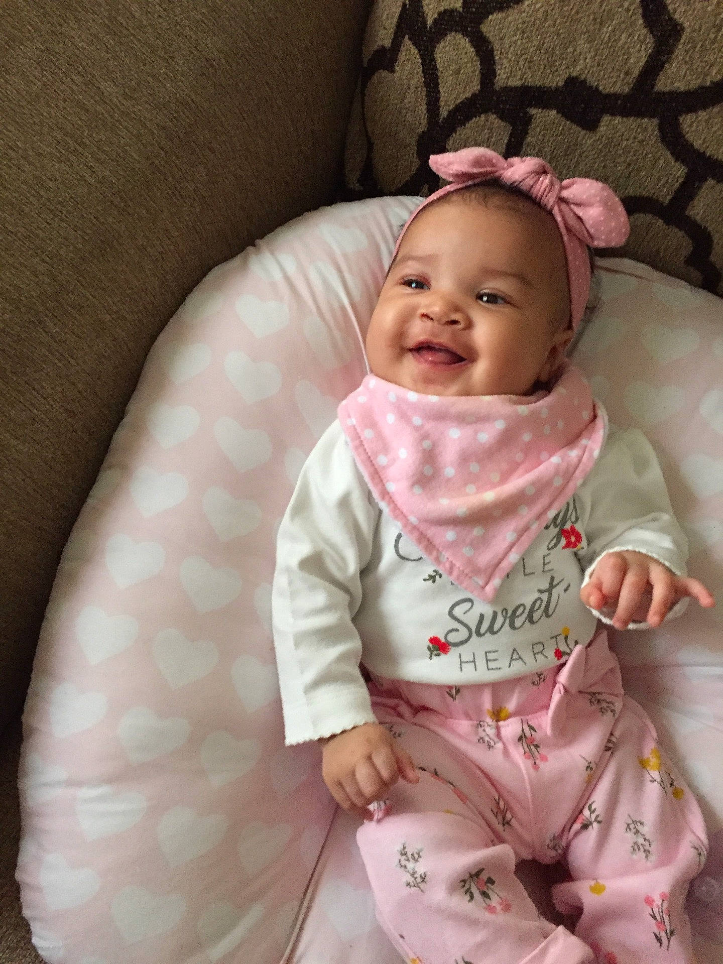 Raleigh is registered to the contest to win money with this photo: baby_products, child, girl, infant, person, pink, product, skin, textile, toddler