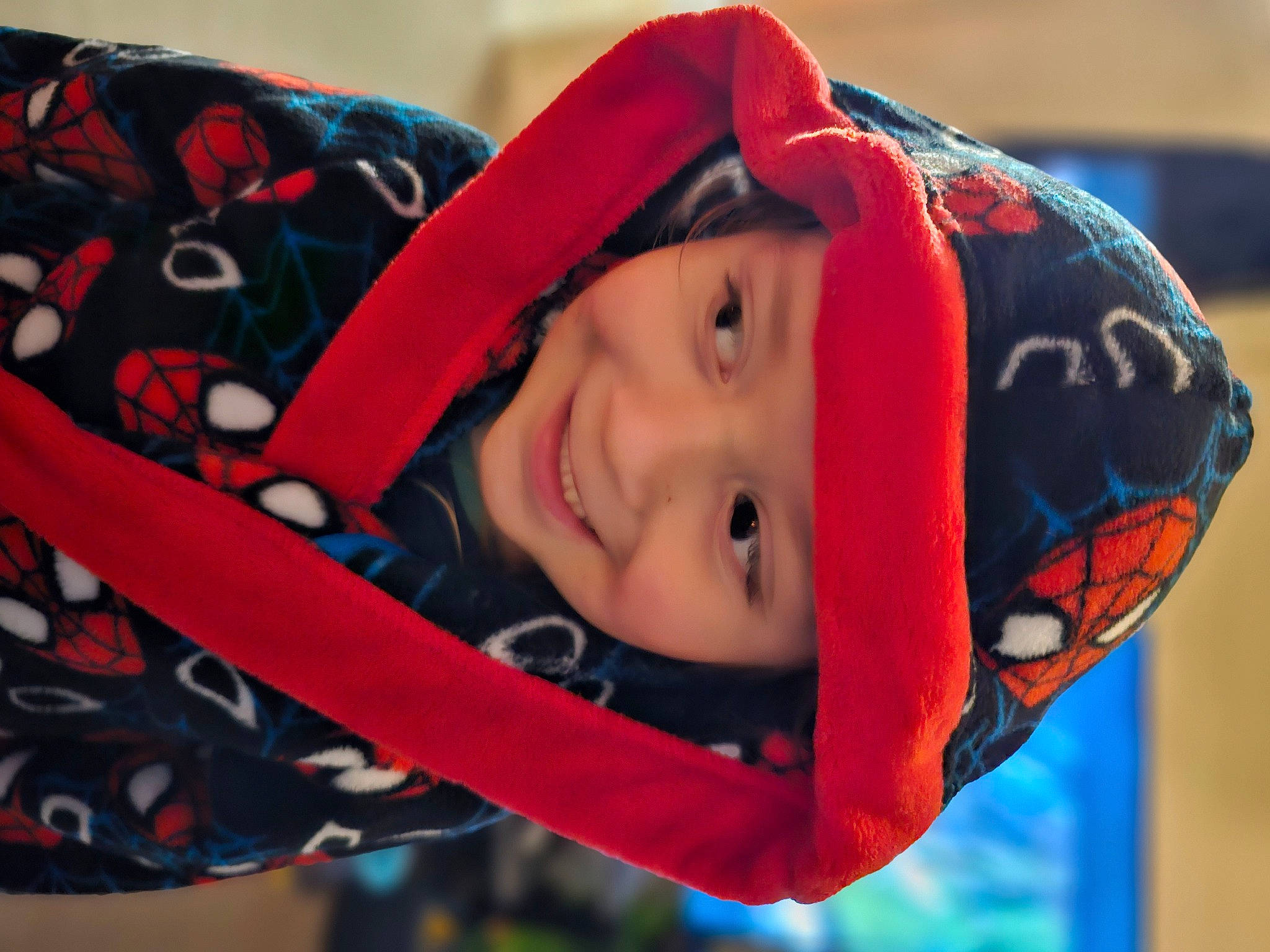 Kayde joined the competition — help win amazing prizes! baby, cap, carmine, cheek, child, electric_blue, fashion_accessory, fun, happy, headwear, joy, laugh, leisure, lip, magenta, pattern, person, personal_protective_equipment, red, smile