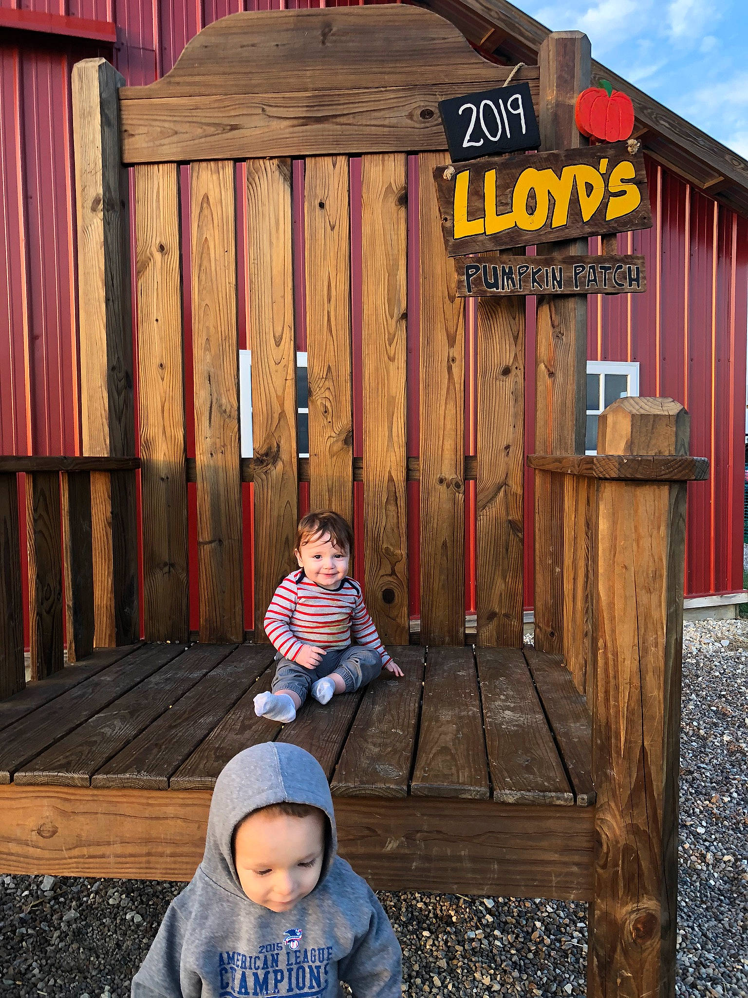 Keeton is registered to the contest to win money with this photo: baby_toddler_clothing, beauty, black, blue, clothing, cottage, grass, joy, leaf, leisure, line, lumber, mammal, people, person, photograph, red, sky, standing, toddler