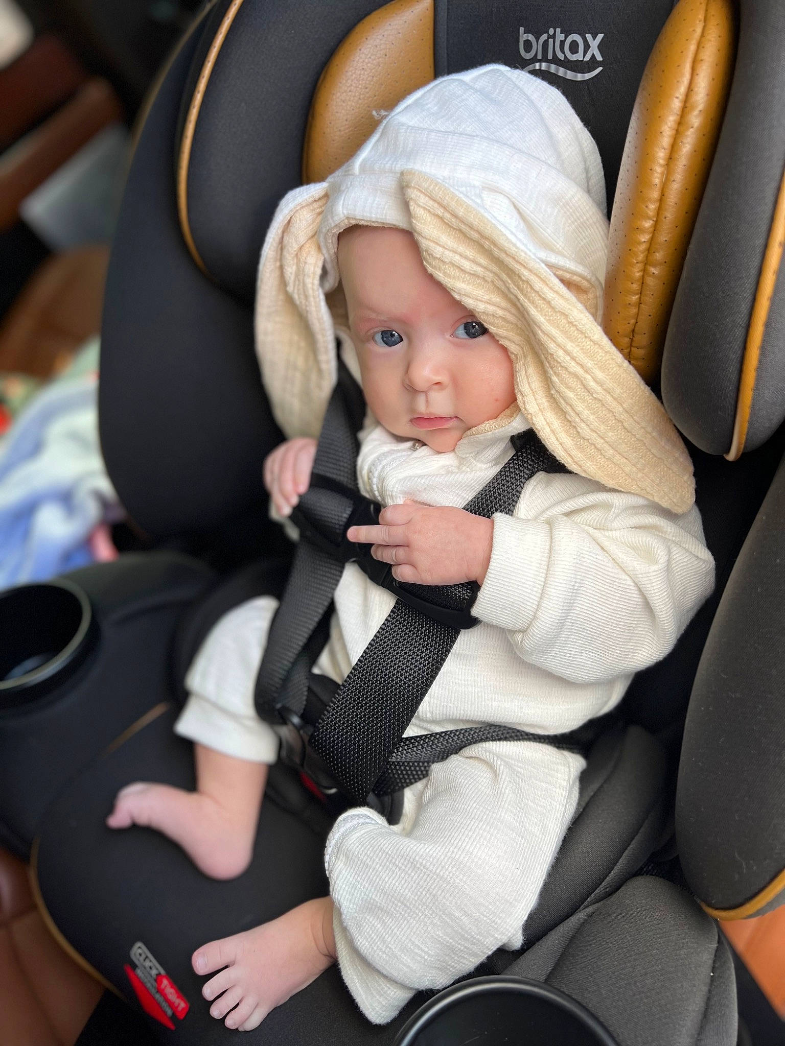 Amina joined the competition — help win amazing prizes! arm, auto_part, baby, baby_carriage, baby_products, car_seat, car_seat_cover, child, comfort, doll, finger, hand, head_restraint, headwear, human_leg, person, seat_belt, service, sitting, thigh