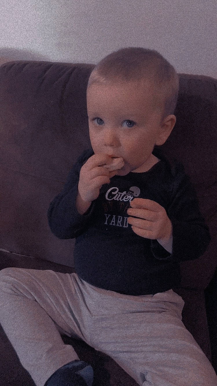 Jessie joined the competition — help win amazing prizes! arm, baby, baby_toddler_clothing, cheek, chin, comfort, couch, elbow, finger, flash_photography, furniture, hand, head, human_body, knee, neck, person, sleeve, t_shirt, thigh