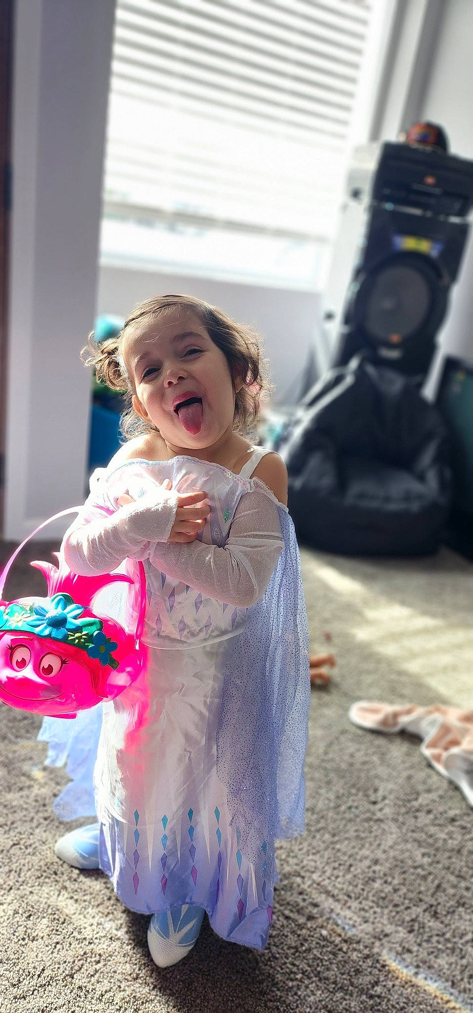 Angela joined the competition — help win amazing prizes! baby, baby_toddler_clothing, bag, child, dress, event, face, fun, happy, luggage_and_bags, magenta, person, pink, recreation, sitting, skin, smile, toddler, toy, tradition