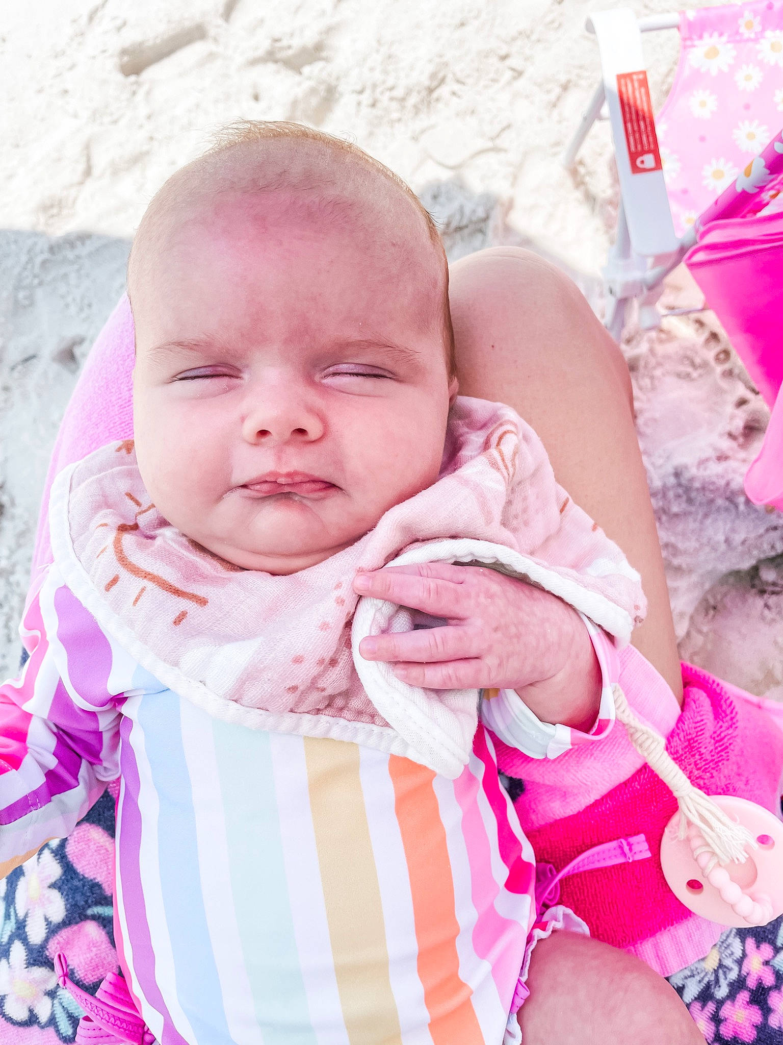 Emmie joined the competition — help win amazing prizes! baby, baby_toddler_clothing, beauty, cheek, child, comfort, face, fun, grass, happy, head, magenta, mouth, person, pink, product, sitting, skin, sleeve, textile