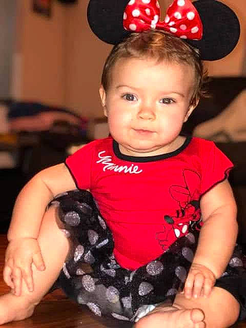 Anastasia joined the competition — help win amazing prizes! arm, baby_toddler_clothing, cheek, chin, costume_hat, eye, face, facial_expression, finger, flash_photography, gesture, hairstyle, hand, happy, lip, person, pink, red, skin, sleeve