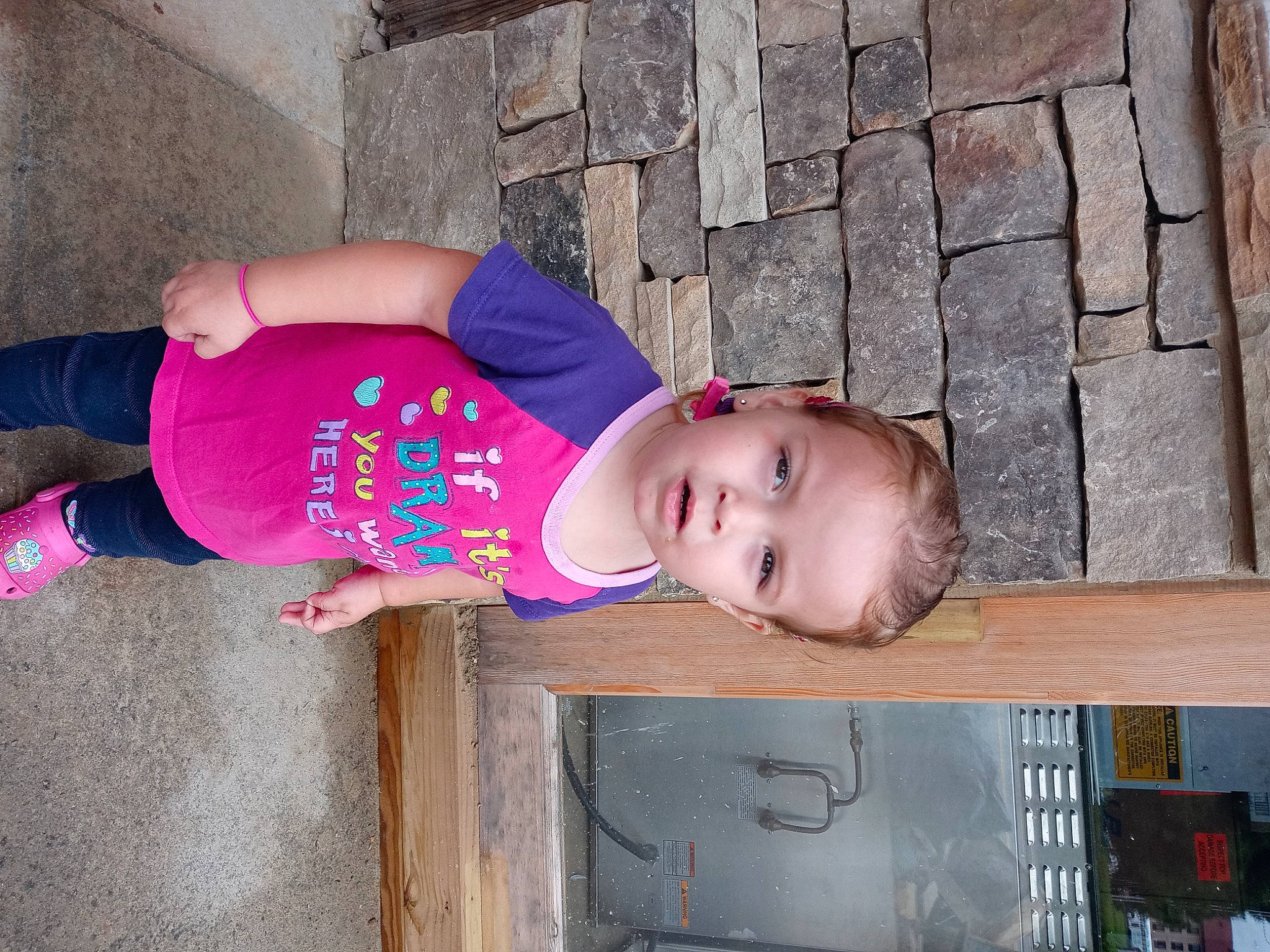 Anastasia joined the competition — help win amazing prizes! baby, baby_products, baby_toddler_clothing, child, cobblestone, fun, hat, magenta, person, pink, plant, toddler, tree, wood