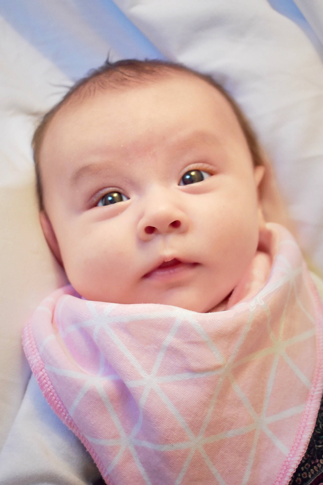 Bryar is registered to the contest to win money with this photo: baby, cheek, child, chin, close_up, eye, face, head, iris, lip, nose, person, pink, skin, smile, toddler
