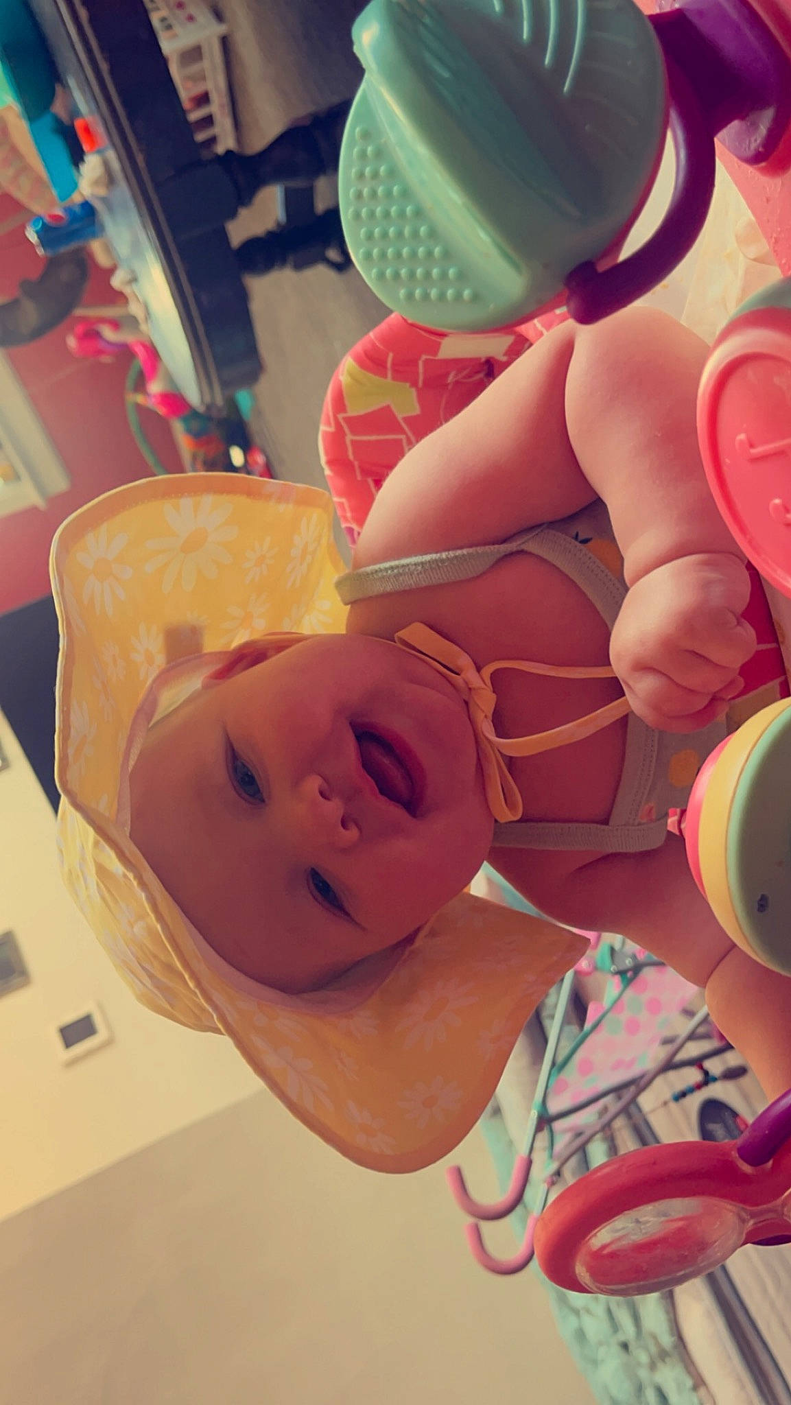 Kayzlee joined the competition — help win amazing prizes! baby, cheek, chest, eyewear, finger, fun, happy, hat, head, headgear, leisure, nail, peach, person, pink, skin, smile, sunglasses, thumb, toddler