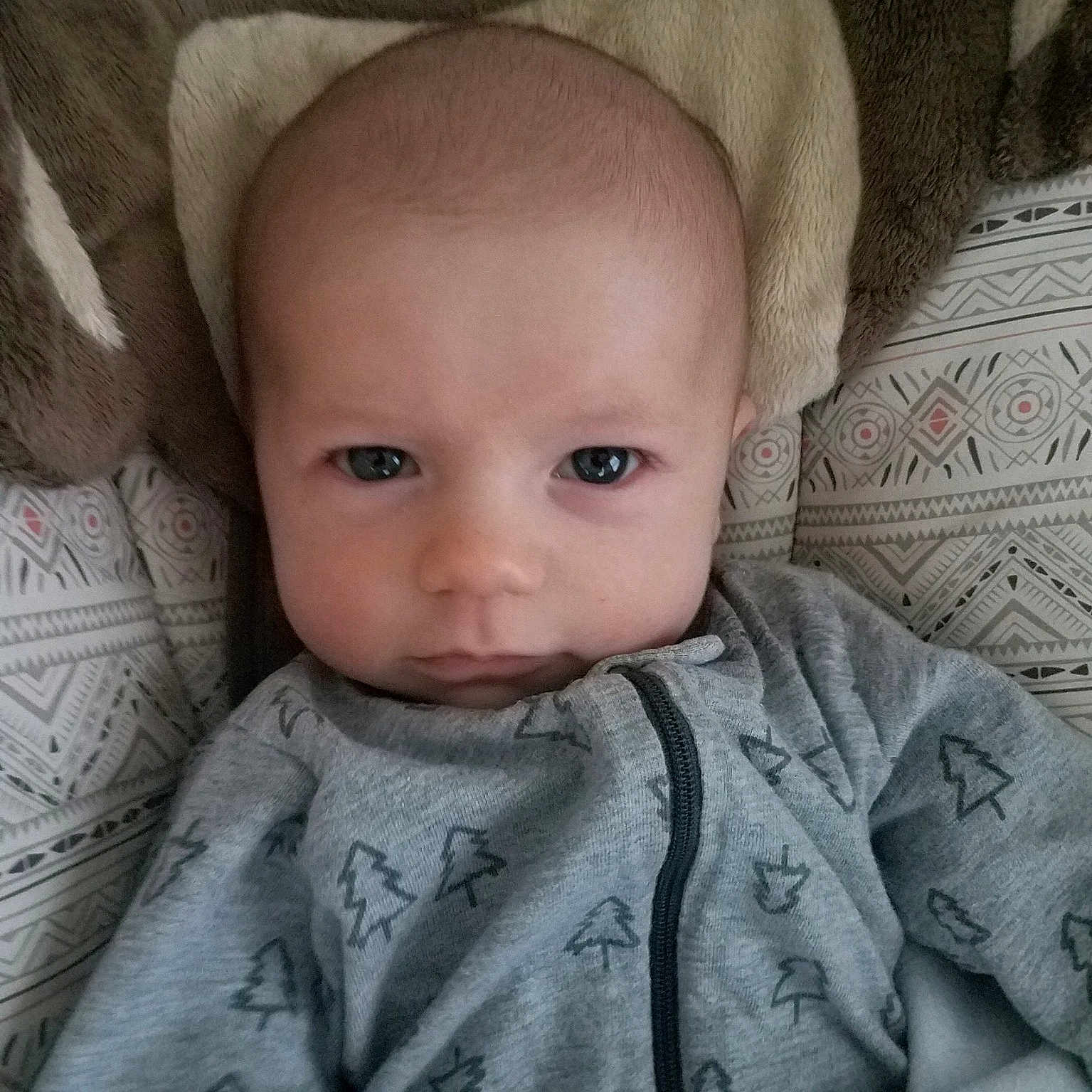 Brycen is registered to the contest to win money with this photo: baby, cheek, child, chin, ear, eye, eyebrow, face, forehead, head, iris, lip, mouth, nose, person, skin, smile, toddler