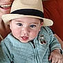 Livio a rejoint le concours — aidez-le/la à gagner de superbes lots ! baby, child, face, hat, blue_eyes, jacket, quilted, smile, adult, hand, closeup, portrait, cute, indoor, person, fashion, warm, happy, skin, expression