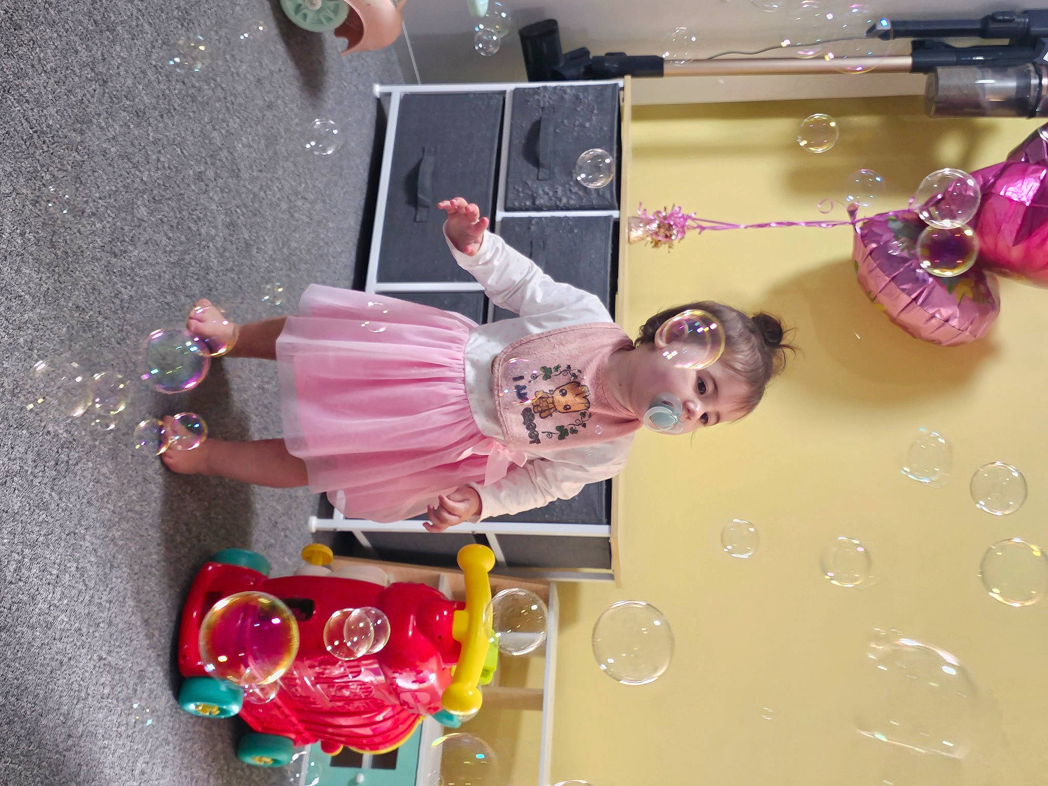 Maya joined the competition — help win amazing prizes! child, event, fun, happy, magenta, party_supply, person, pink, toddler