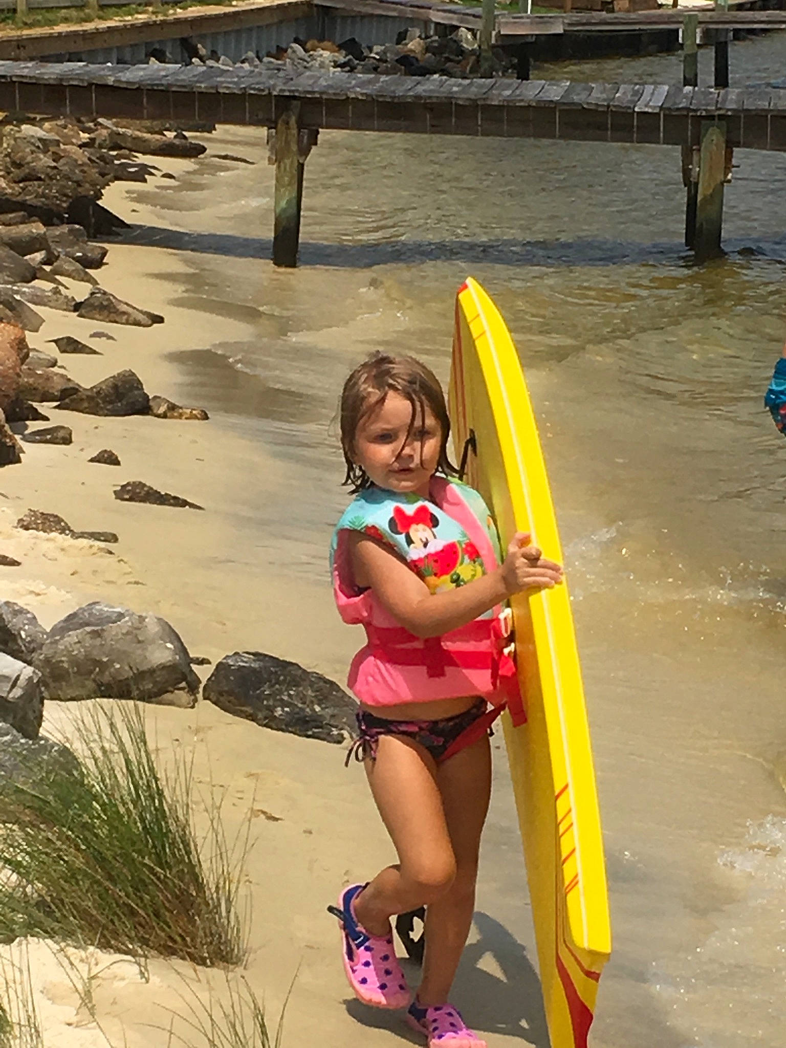 Kinsley joined the competition — help win amazing prizes! boats_and_boating_equipment_and_supplies, fun, leisure, person, recreation, summer, surface_water_sports, surfboard, surfing_equipment, vacation, vehicle, water