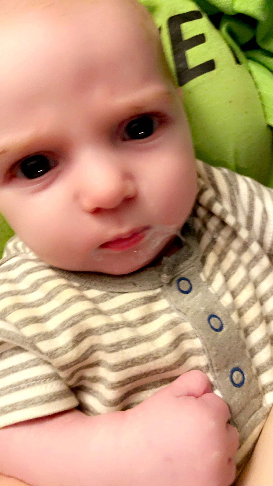 Bradley joined the competition — help win amazing prizes! baby_toddler_clothing, cheek, chin, clothing, eye, eyebrow, eyelash, facial_expression, gesture, head, human, iris, lip, mammal, mouth, nose, organ, person, product, skin