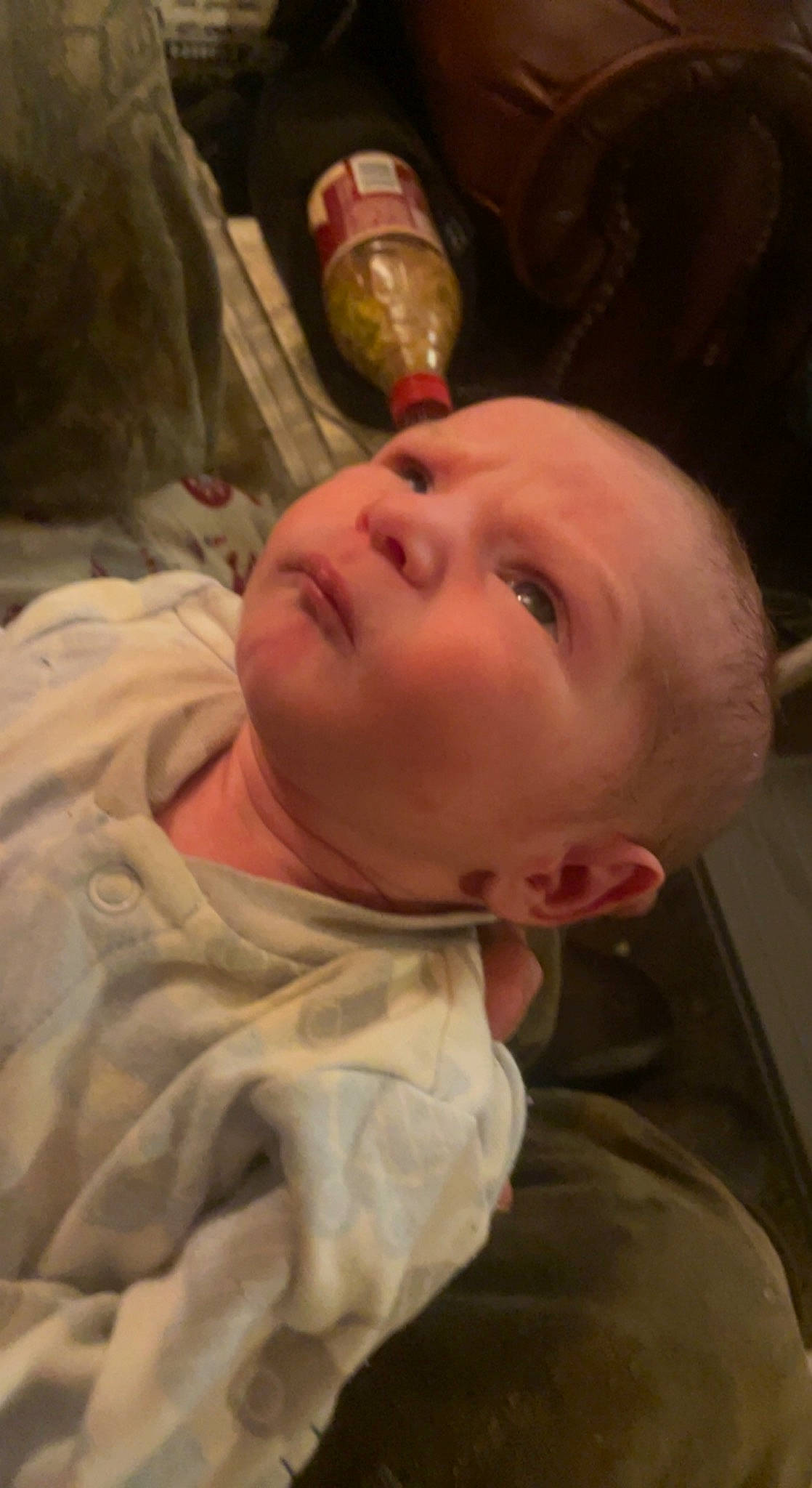 Bradley joined the competition — help win amazing prizes! baby, baby_toddler_clothing, cheek, child, comfort, darkness, ear, eyelash, flesh, forehead, fun, happy, jaw, lip, mouth, nose, person, plastic_bottle, skin, smile