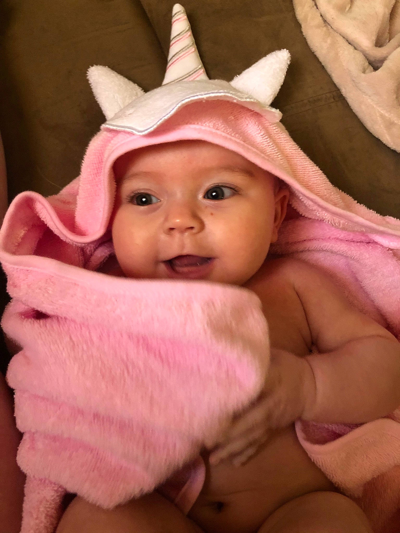 Evelynn joined the competition — help win amazing prizes! baby, cheek, child, face, head, headwear, lip, mouth, person, pink, skin, toddler