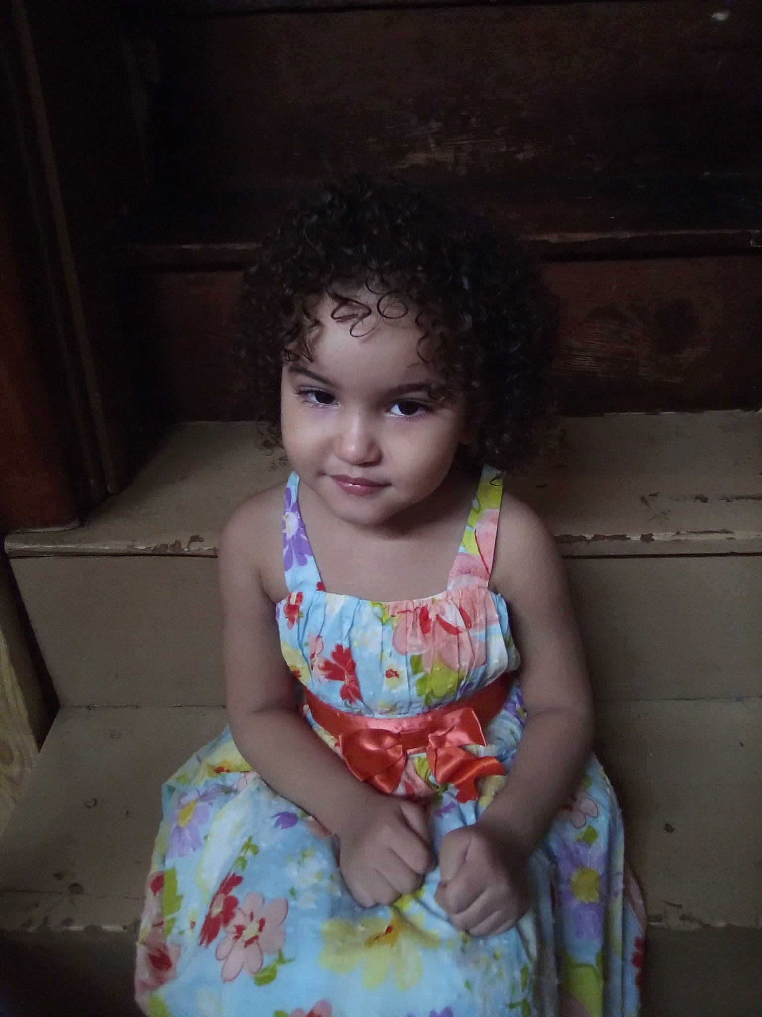 Aniah is registered to the contest to win money with this photo: baby, beauty, cheek, child, chin, dress, eye, face, iris, joy, person, pink, sitting, skin, smile, toddler, vacation