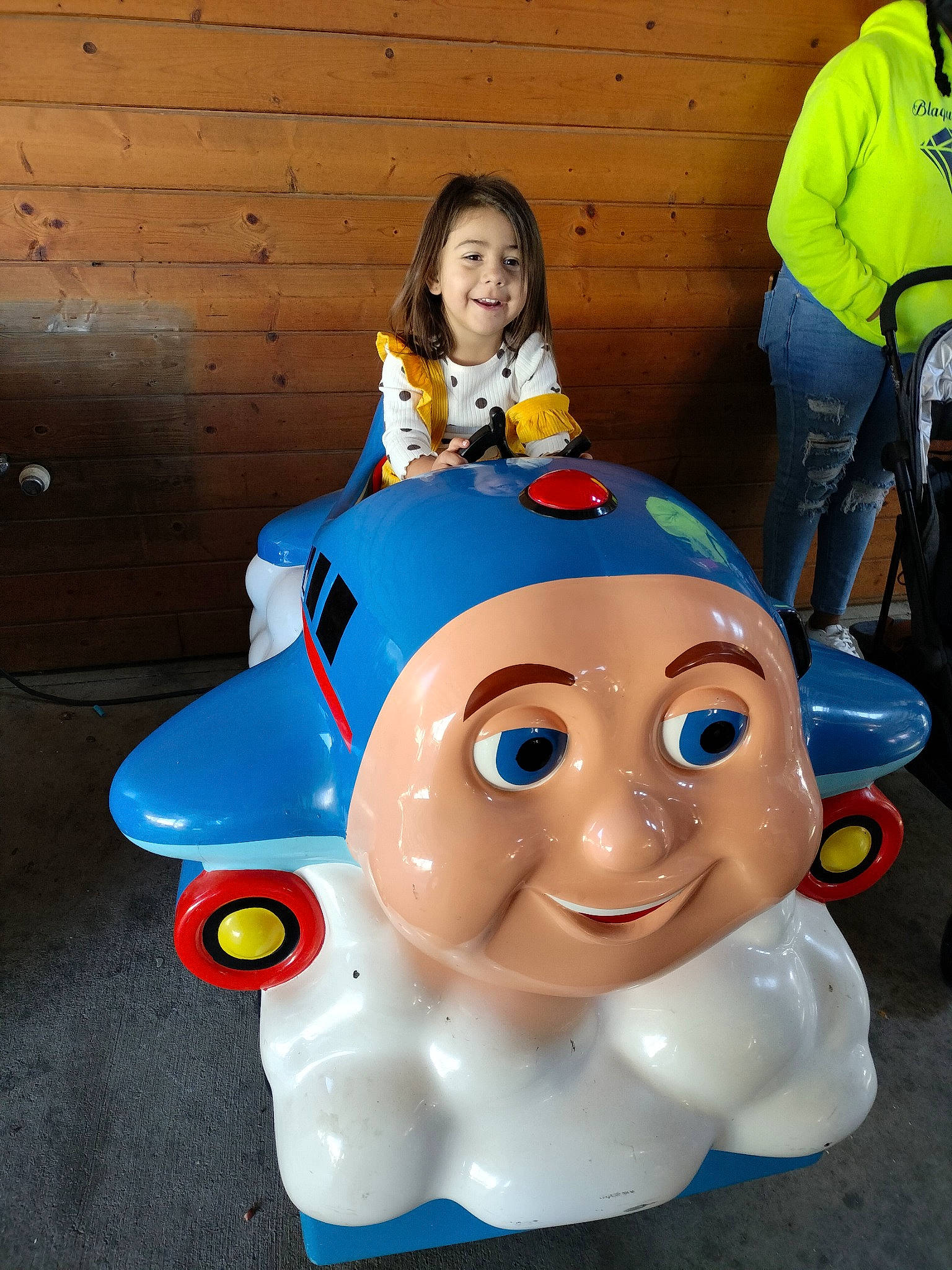 Tayla-lee is registered to the contest to win money with this photo: baby_toys, child, costume, electric_blue, event, eye, fictional_character, fun, happy, jeans, joy, leisure, party_supply, person, plastic, recreation, smile, toddler, toy