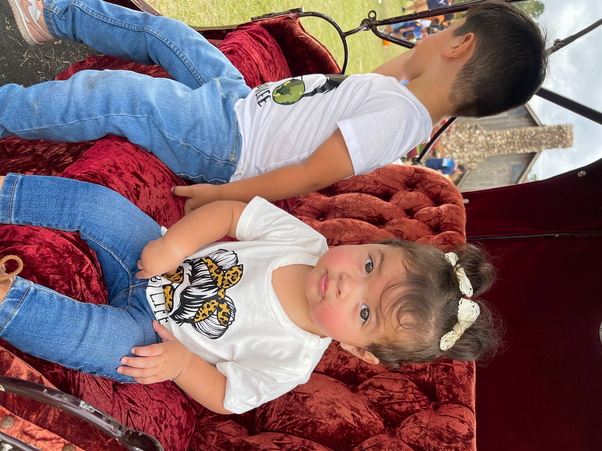 Scarlett is registered to the contest to win money with this photo: baby, baby_sleeping, baby_toddler_clothing, child, comfort, elbow, fun, happy, human_body, lap, leisure, linens, mouth, organ, pattern, people, person, play, sitting, thigh