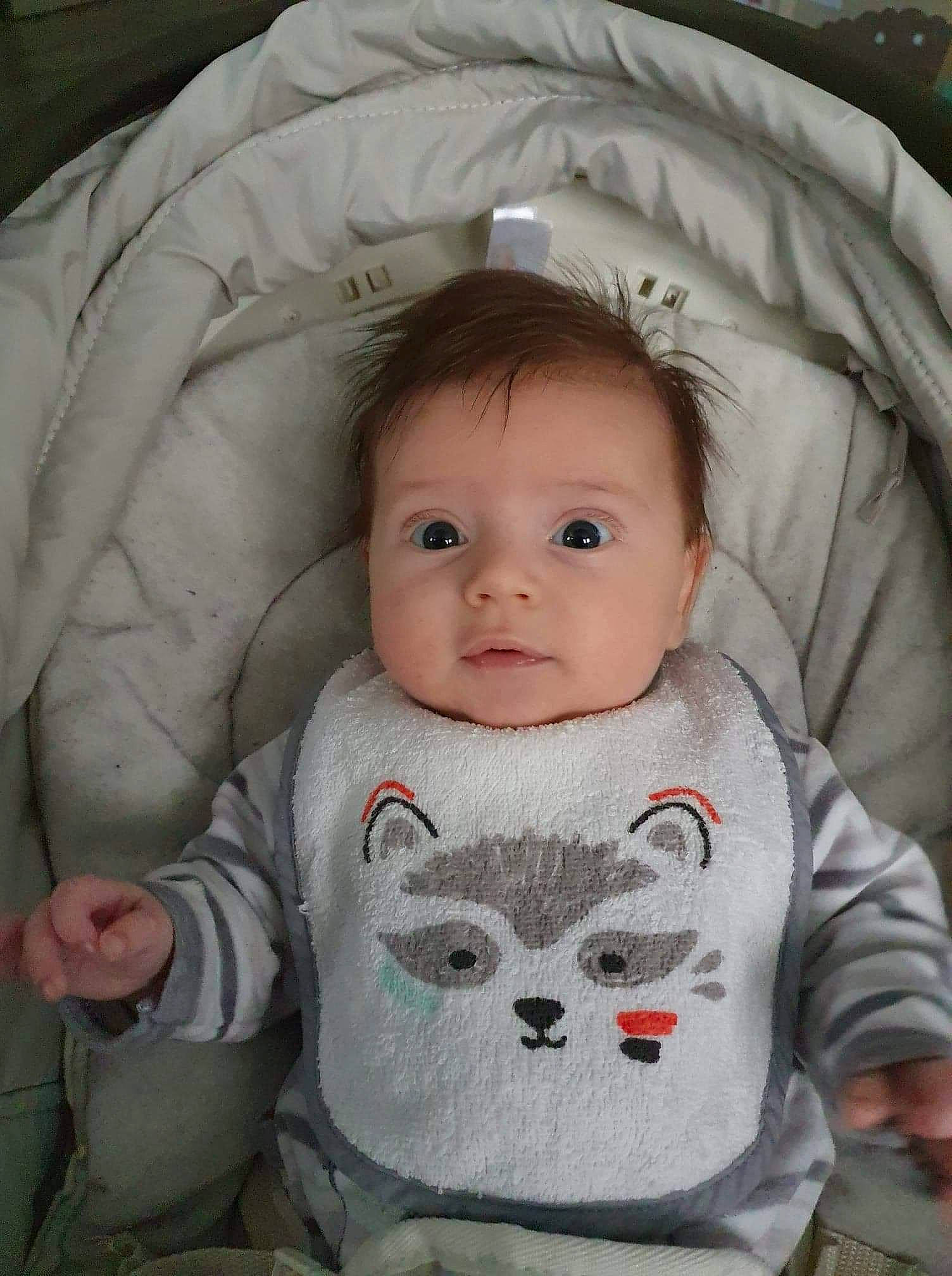 Elio a rejoint le concours — aidez-le/la à gagner de superbes lots ! baby, baby_products, baby_safety, baby_toddler_clothing, cheek, child, comfort, hood, hoodie, iris, linens, long_sleeved_t_shirt, person, skin, sweater, sweatshirt, toddler