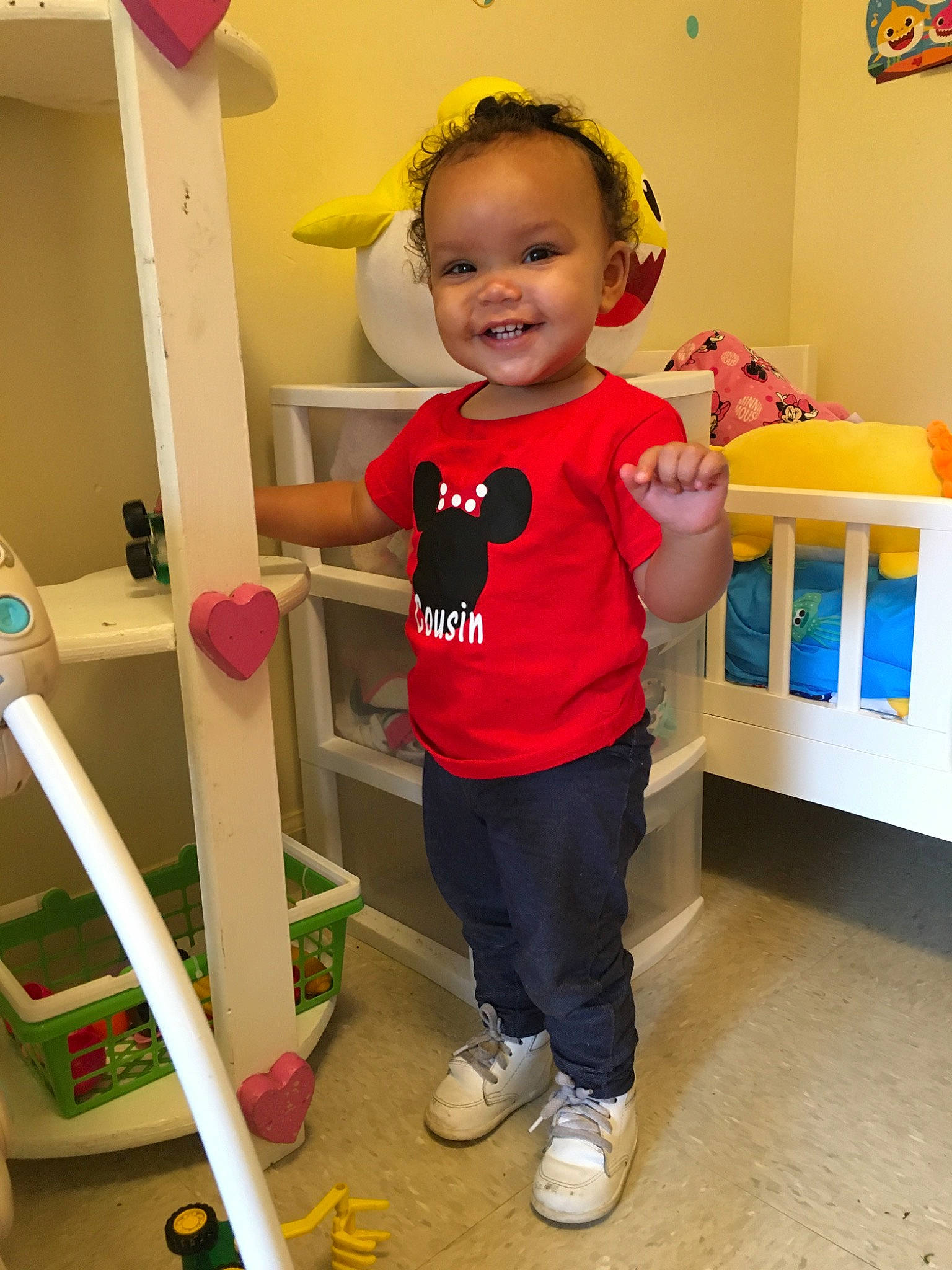 Marissa joined the competition — help win amazing prizes! child, joy, kindergarten, nursery, person, play, room, smile, standing, toddler, toy