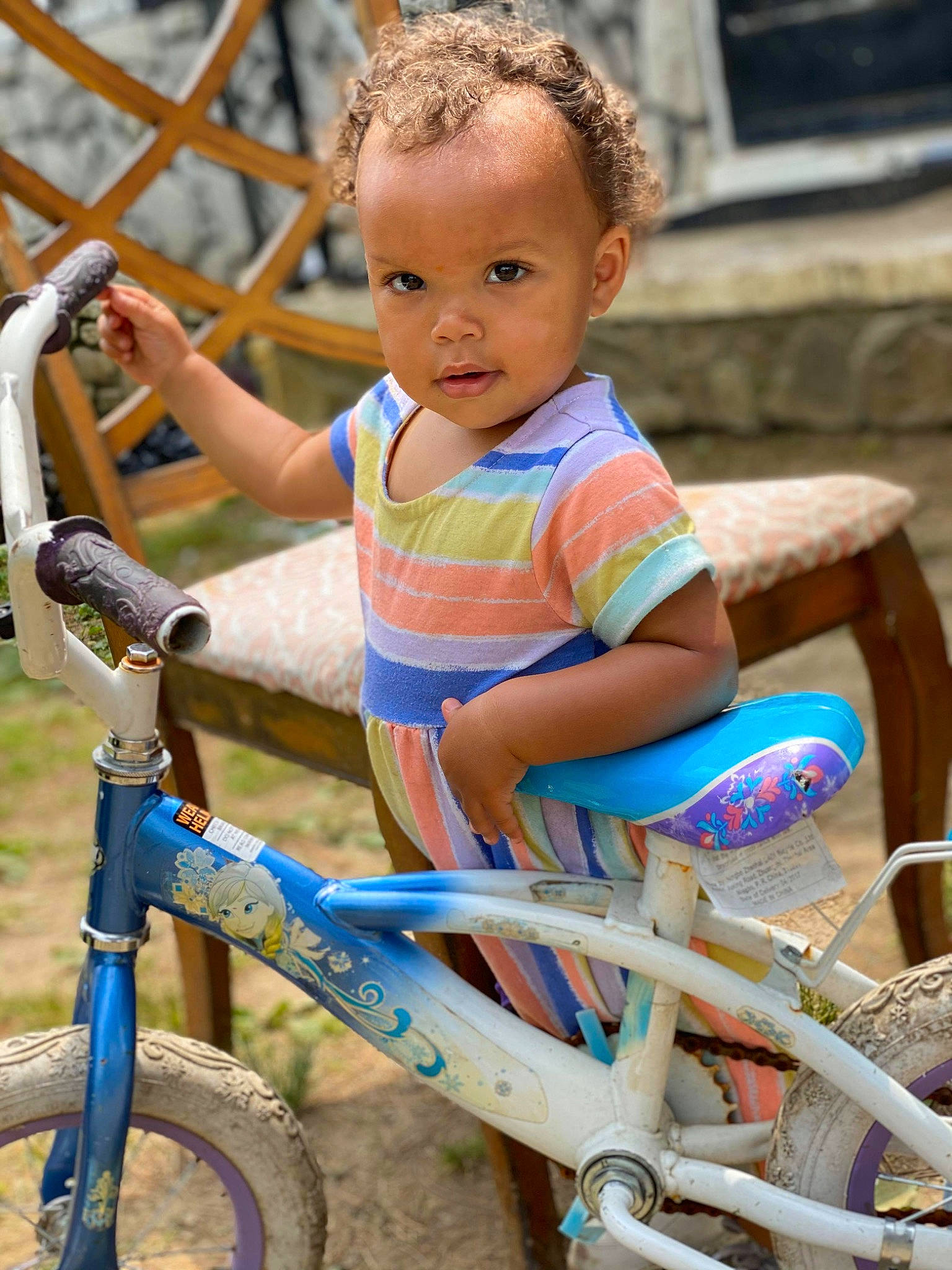 Marissa joined the competition — help win amazing prizes! bicycle, bicycle_accessory, bicycle_drivetrain_part, bicycle_frame, bicycle_handlebar, bicycle_part, bicycle_saddle, bicycle_wheel, child, fun, leisure, person, play, recreation, skin, spoke, sports_equipment, summer, toddler, vacation