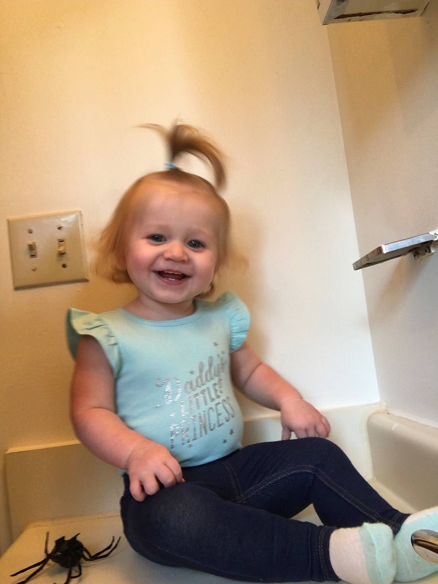 Arielle joined the competition — help win amazing prizes! arm, baby, child, ear, happy, head, joint, joy, leg, person, photography, shoulder, sitting, skin, sleeve, smile, sportswear, tights, toddler, tooth