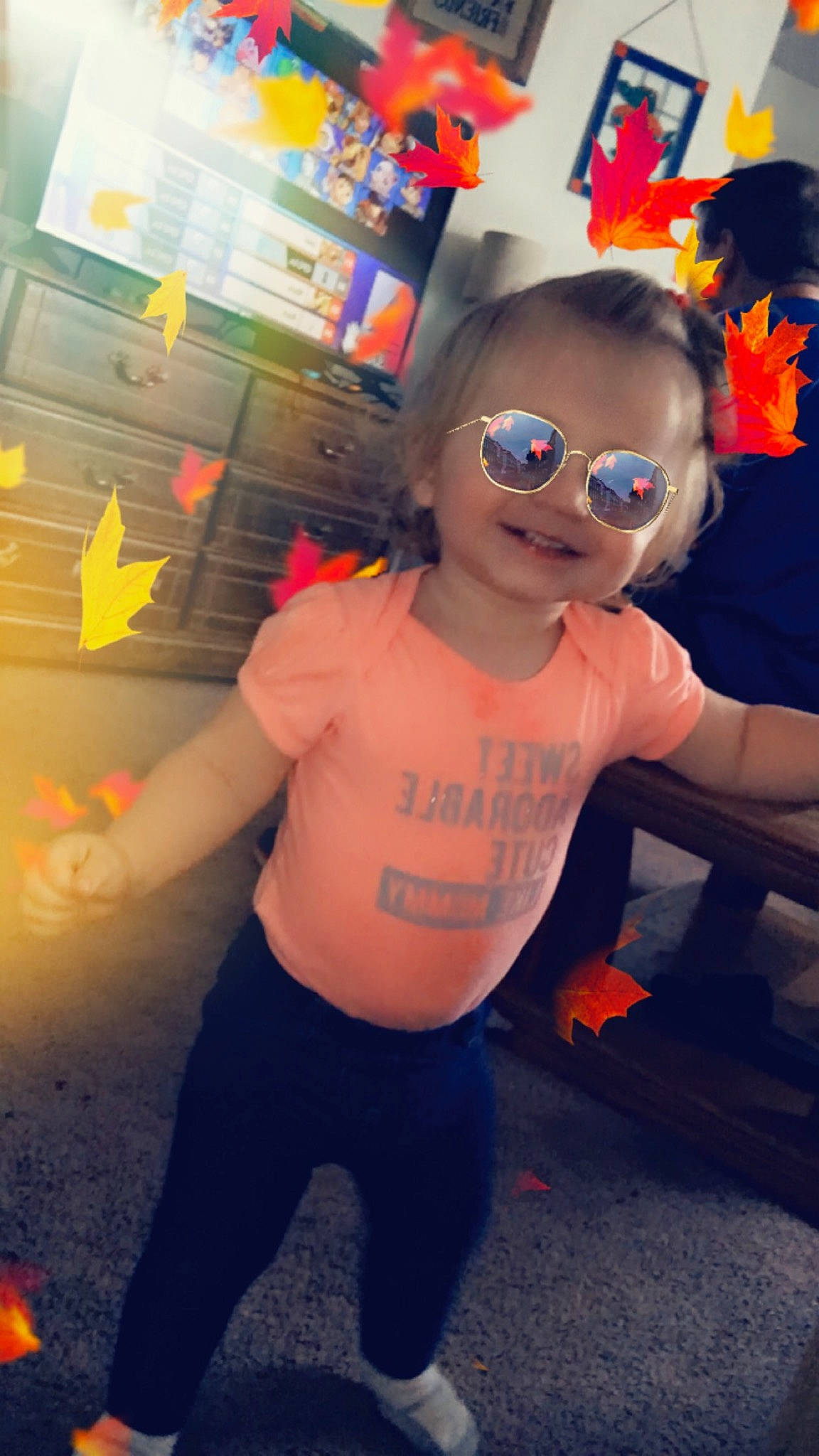 Arielle is registered to the contest to win money with this photo: child, cool, eyewear, fun, glasses, joy, leisure, muscle, party, person, photography, sunglasses, toddler, vision_care, yellow