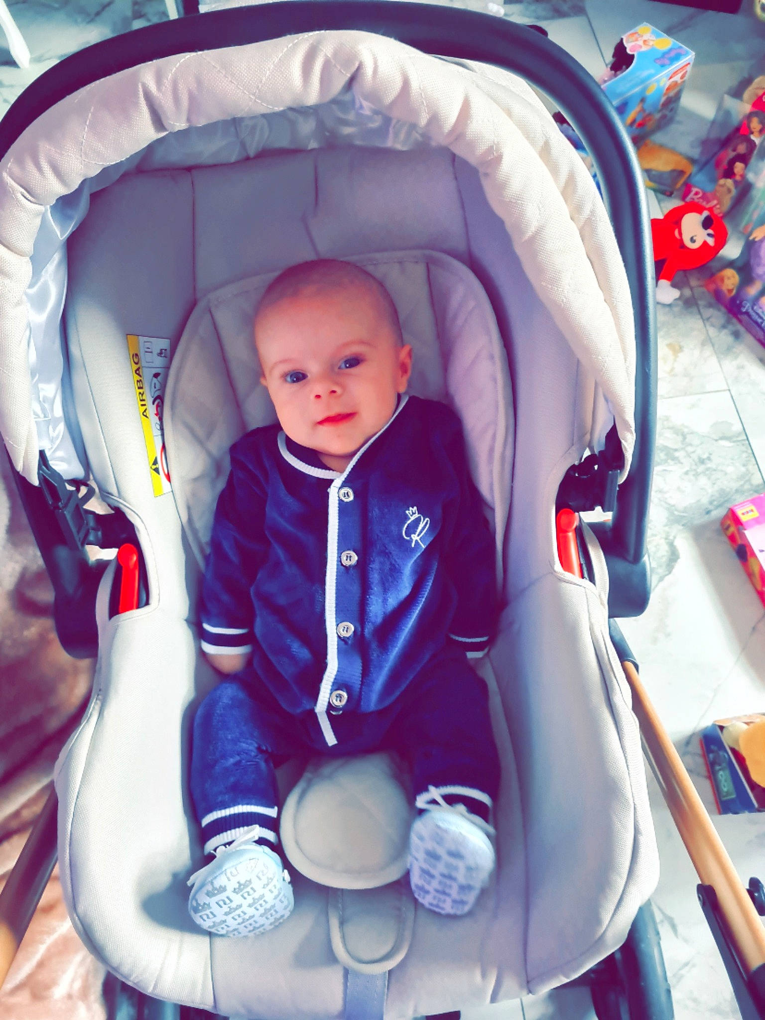 Luciano joined the competition — help win amazing prizes! baby, baby_carriage, baby_products, baby_safety, baby_toddler_clothing, car_seat, child, comfort, electric_blue, fun, happy, leisure, person, play, product, purple, recreation, sitting, smile, toddler