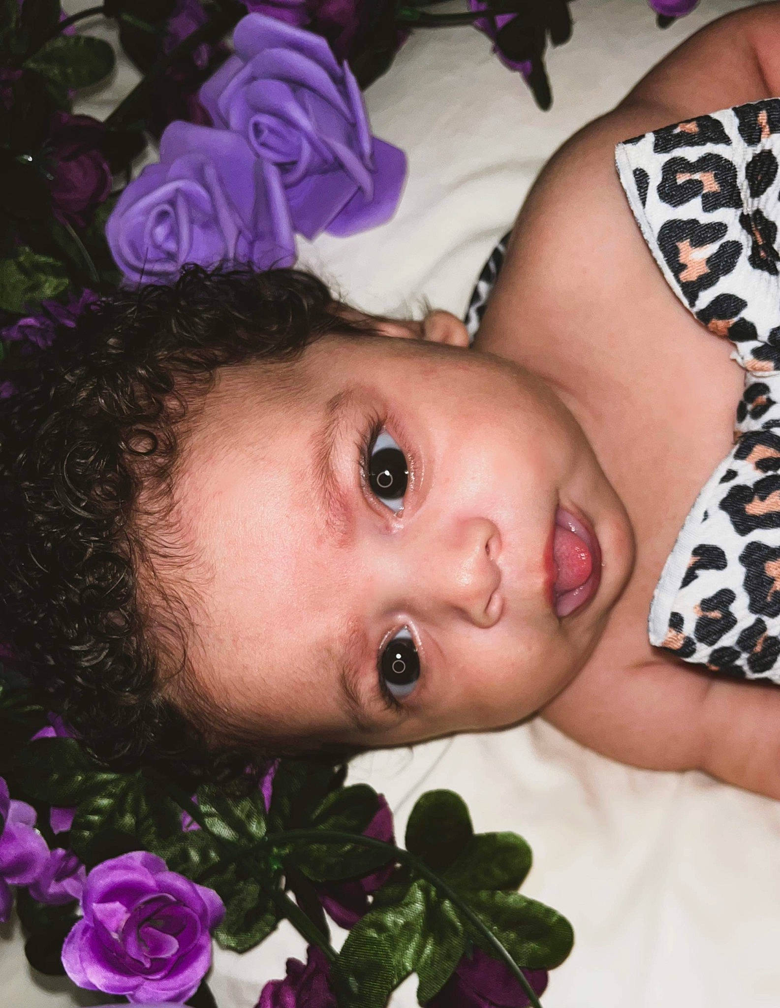 Islyn joined the competition — help win amazing prizes! cheek, dress, eye, eyebrow, eyelash, face, flower, hairstyle, happy, head, headgear, iris, lip, mouth, organ, person, petal, pink, plant, skin