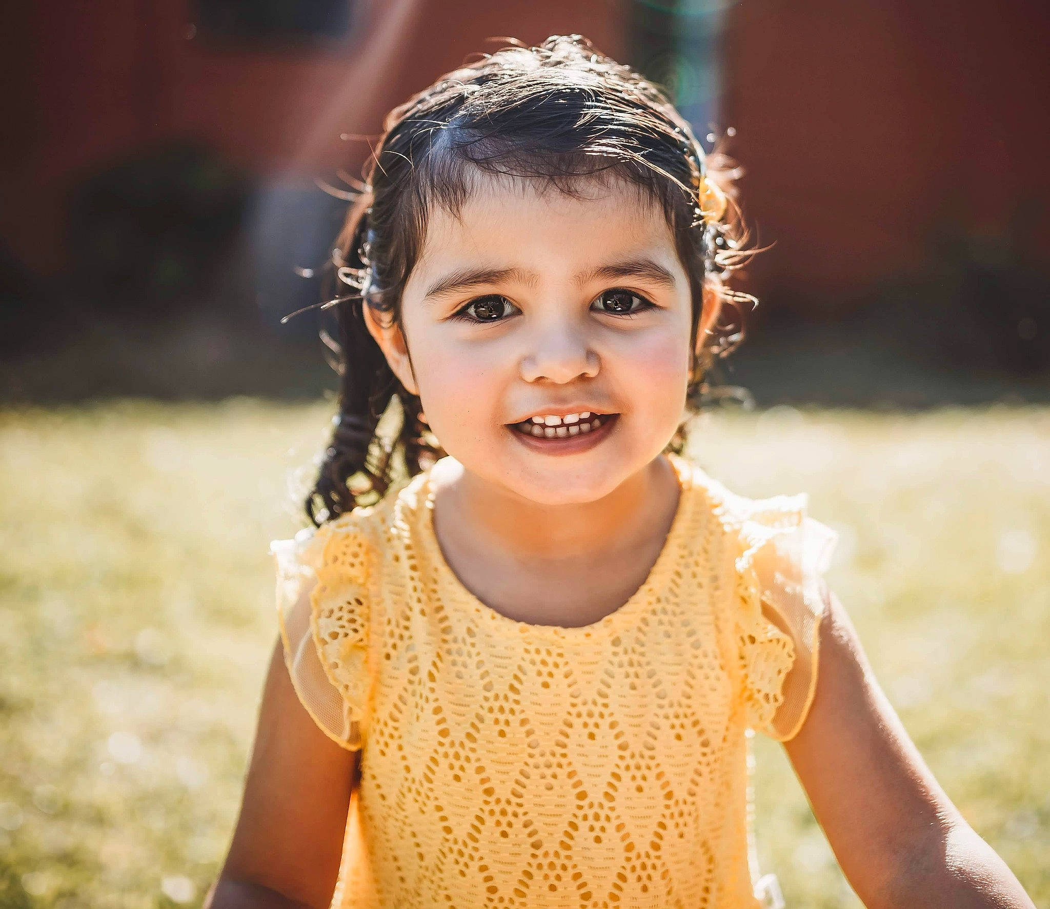 Isabel joined the competition — help win amazing prizes! blond, child, eye, eyebrow, eyelash, face, flash_photography, fun, grass, happy, headpiece, iris, jewellery, joy, lip, long_hair, neck, people_in_nature, person, skin