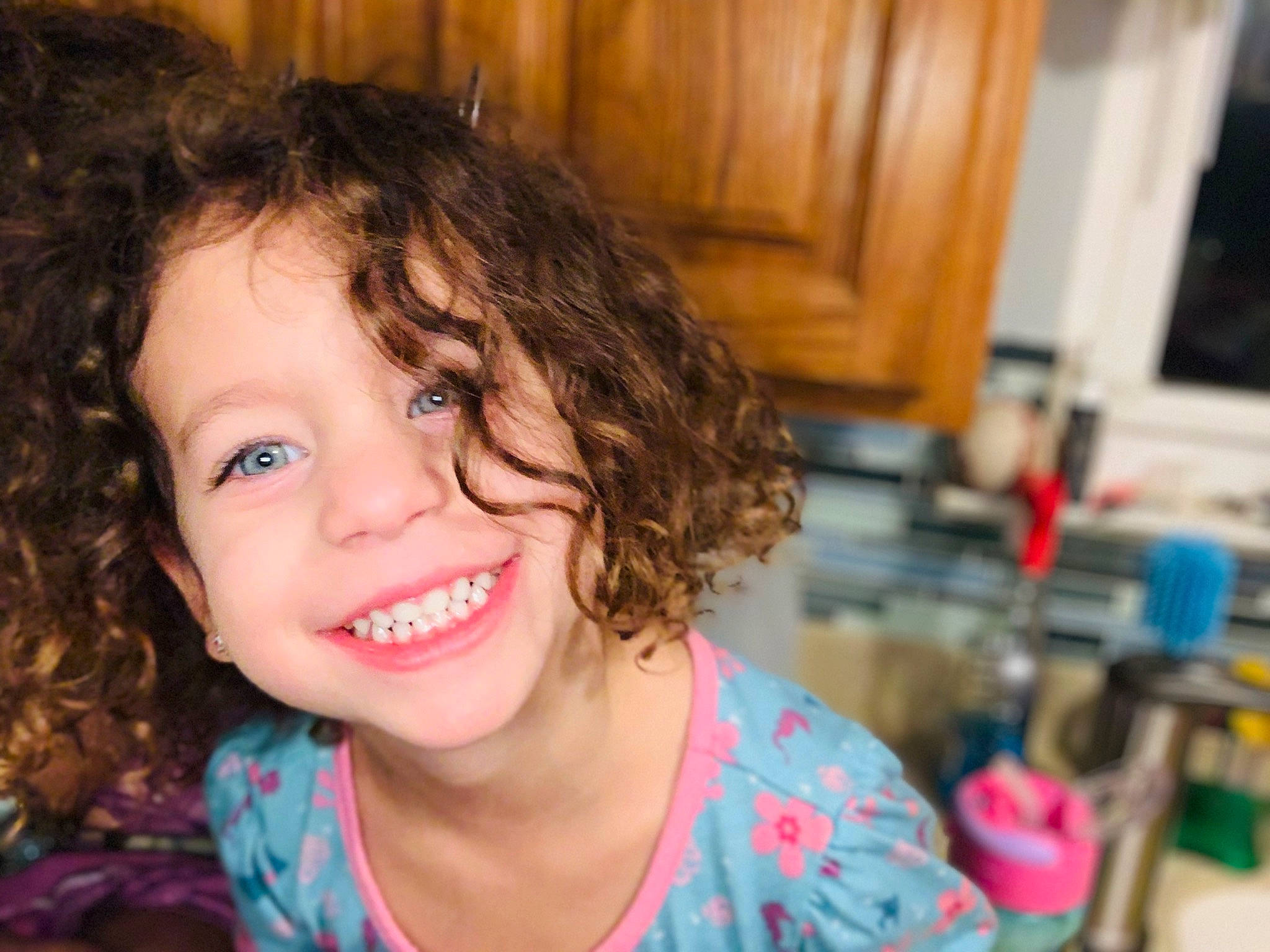 Olivia joined the competition — help win amazing prizes! cheek, ear, eyebrow, eyelash, forehead, fun, hair, happy, jaw, jheri_curl, joy, lip, long_hair, mouth, neck, nose, person, ringlet, smile, t_shirt