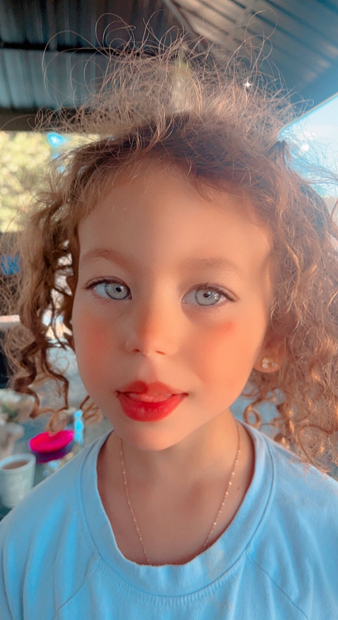 Sophia joined the competition — help win amazing prizes! azure, cheek, chin, daytime, eye, eyebrow, eyelash, face, flash_photography, happy, human, iris, jaw, lip, lipstick, mouth, nose, organ, person, skin