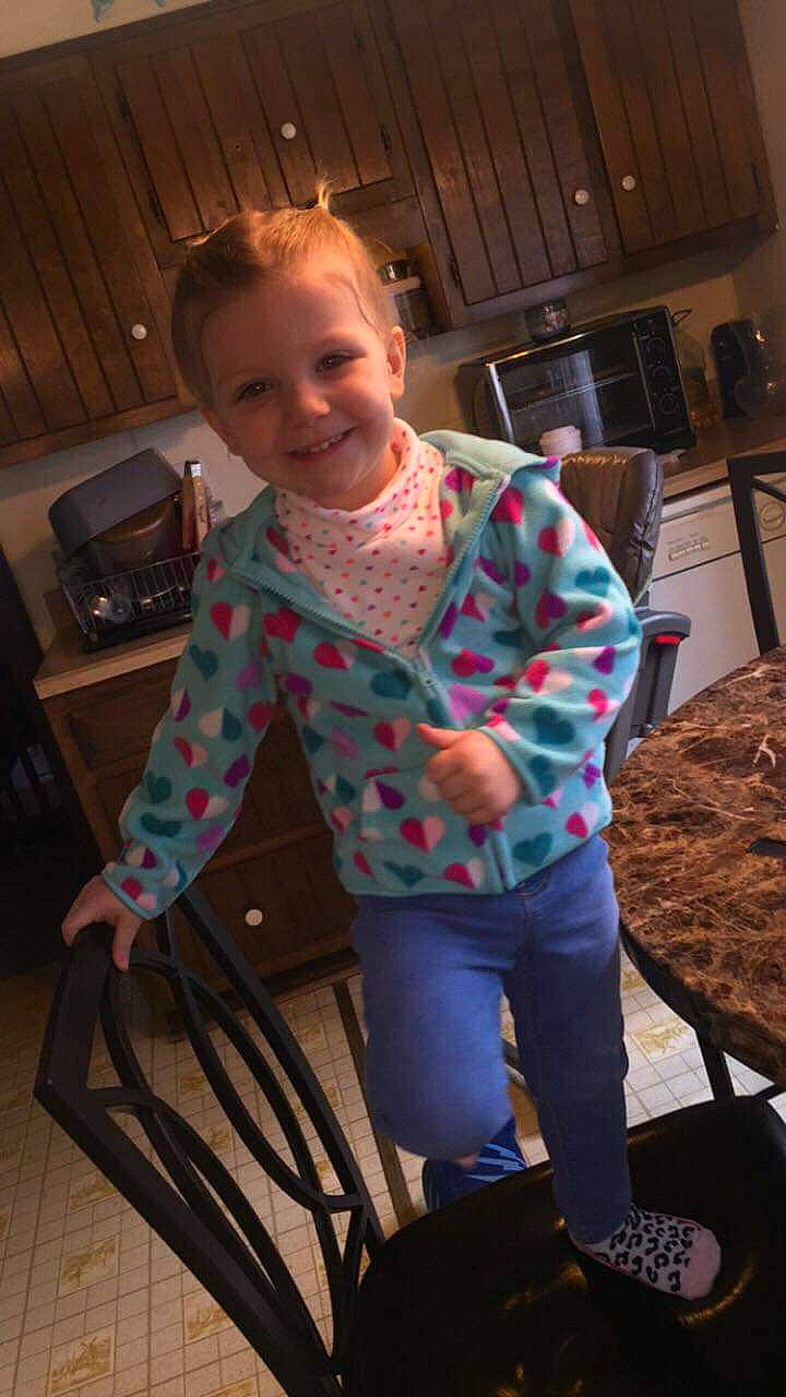 Aleigha joined the competition — help win amazing prizes! child, denim, fun, jeans, joy, outerwear, person, play, sitting, sleeve, smile, t_shirt, toddler, top