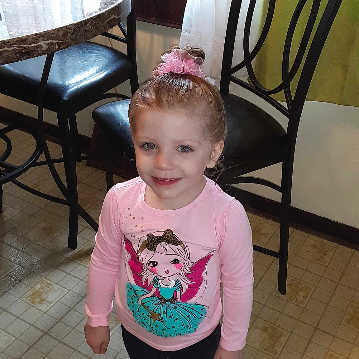 Aleigha is registered to the contest to win money with this photo: chair, child, floor, furniture, joy, leg, magenta, person, pink, toddler