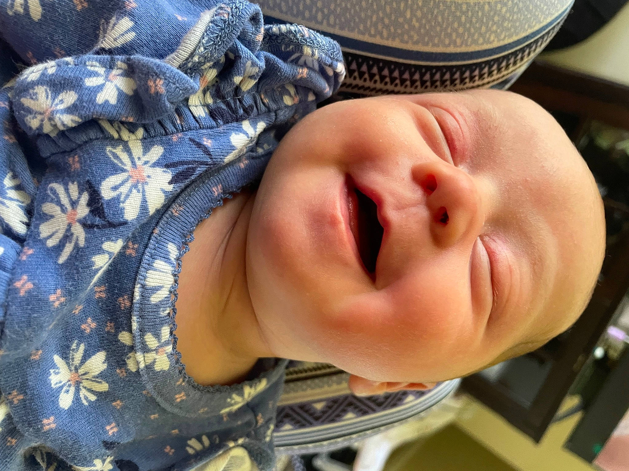 Clementine is registered to the contest to win money with this photo: baby, baby_toddler_clothing, cheek, chin, eye, eyebrow, eyelash, face, fedora, finger, hat, iris, lip, mouth, neck, nose, organ, person, skin, smile