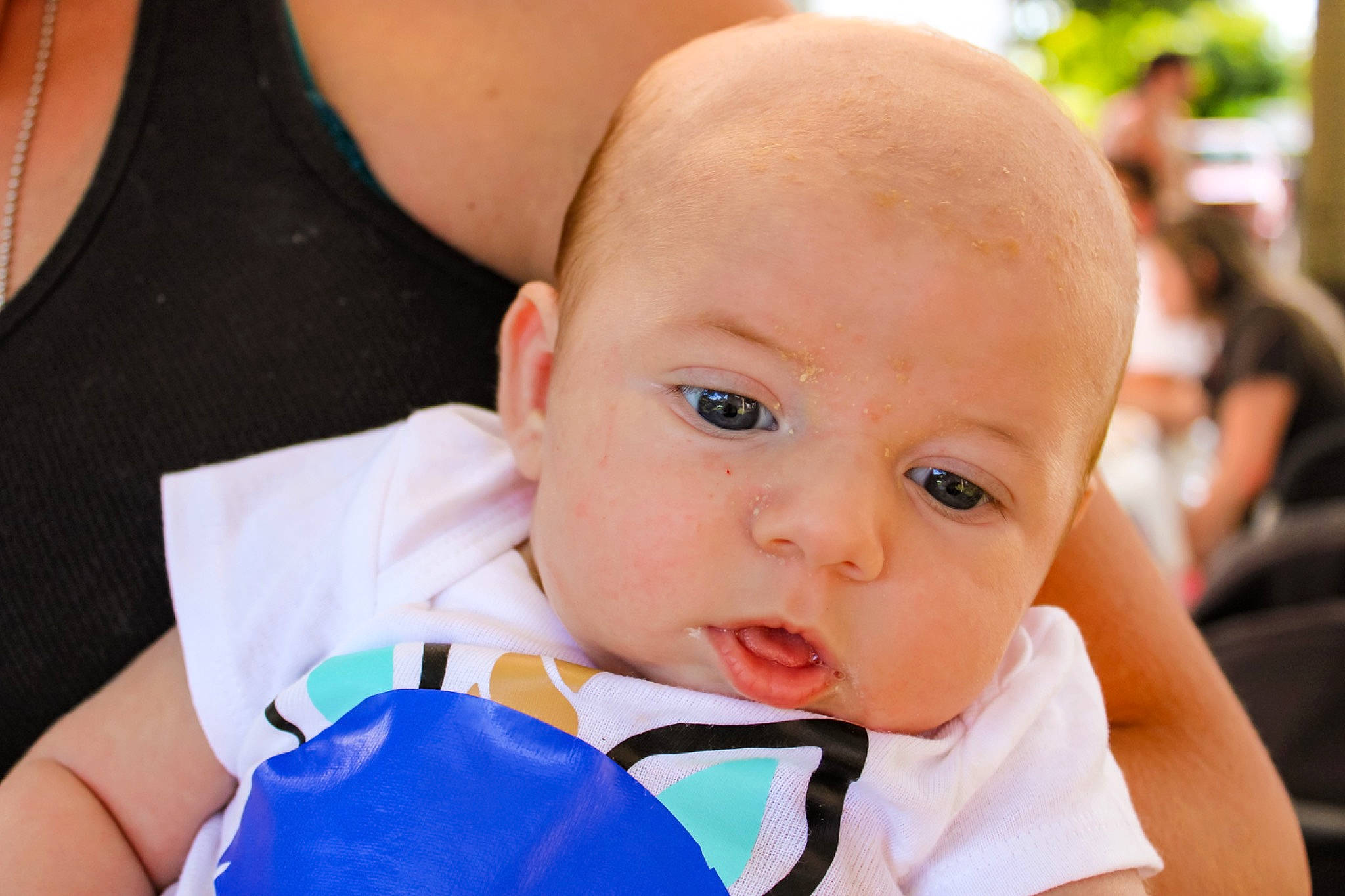 Christopher Jr joined the competition — help win amazing prizes! baby, baby_products, baby_safety, baby_toddler_clothing, cheek, child, comfort, face, finger, fun, gesture, grass, happy, iris, leisure, people, person, portrait_photography, sitting, skin