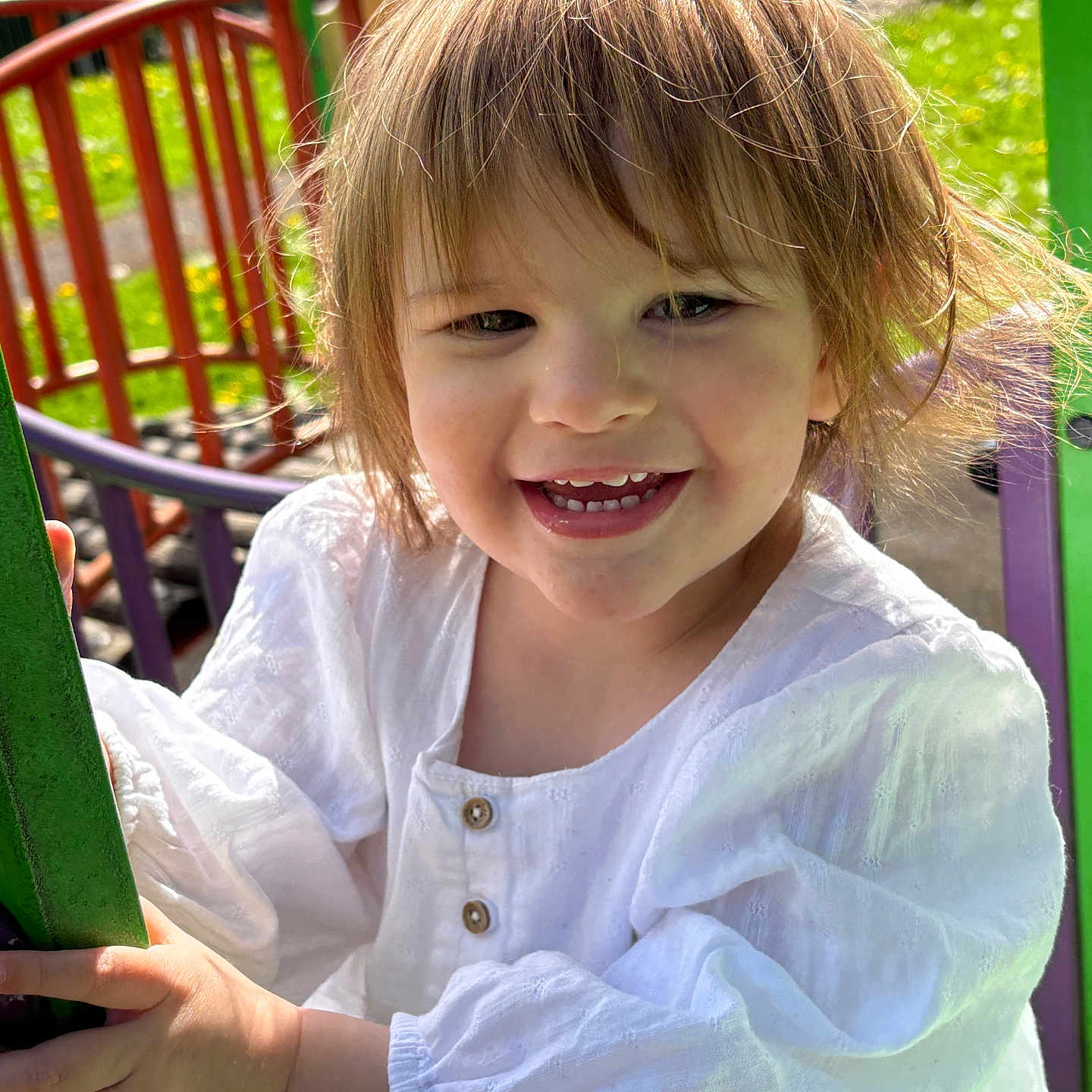 Savannah joined the competition — help win amazing prizes! bodypart, car, child, face, female, finger, girl, grass, hand, happy, head, outdoorplayarea, outdoors, person, photography, plant, playarea, portrait, railing, transportation