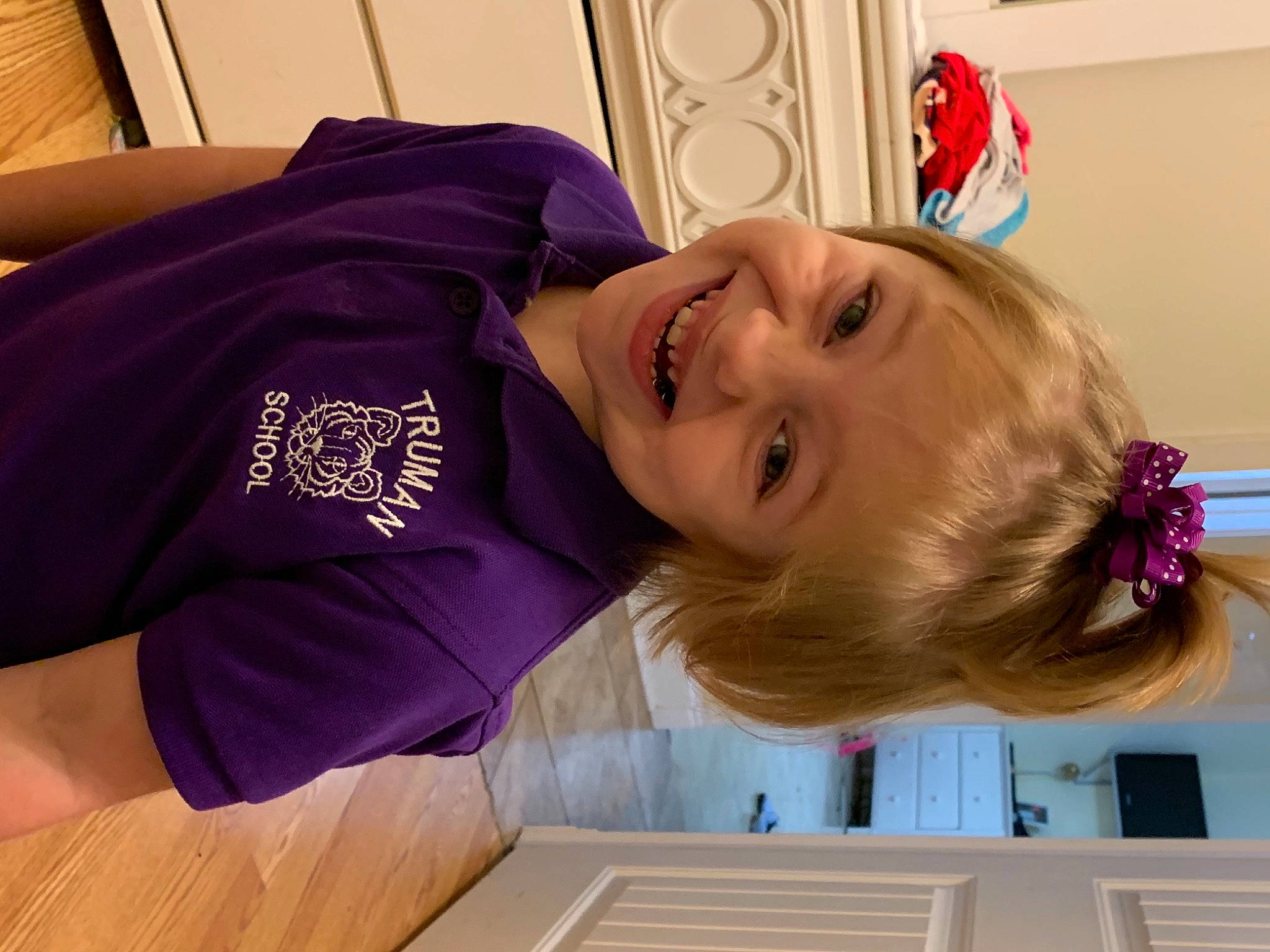 Esmae is registered to the contest to win money with this photo: arm, child, ear, hair_accessory, hair_coloring, headband, headgear, joy, nap, person, purple, toddler