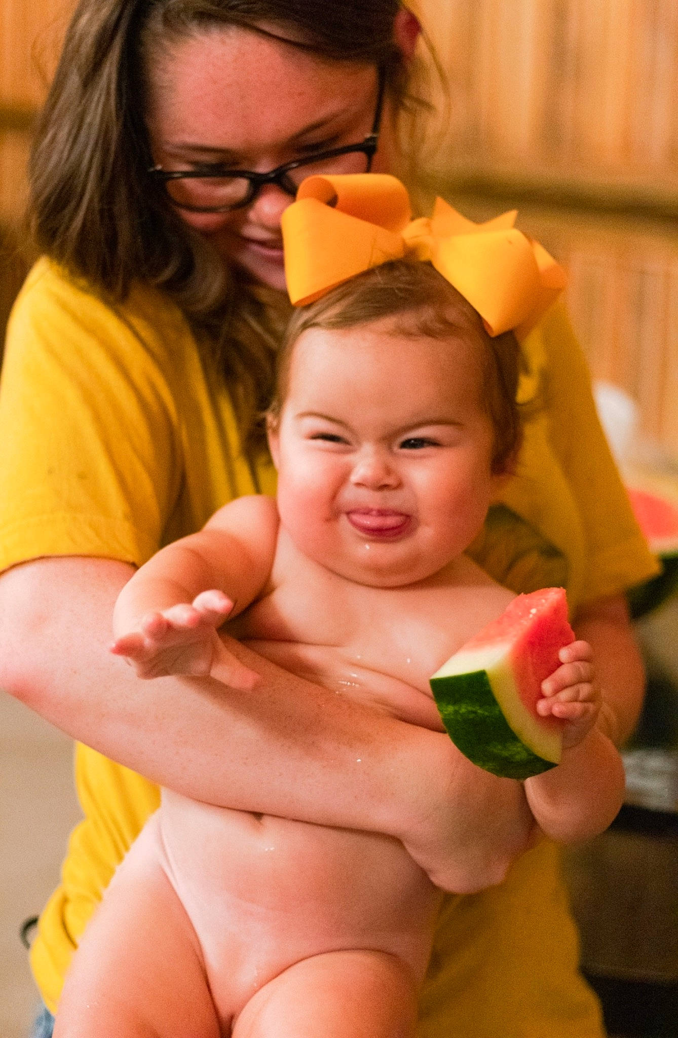 Elisabeth is registered to the contest to win money with this photo: baby, cheek, child, face, finger, fun, gesture, glasses, hair, happy, joy, leisure, lip, mouth, neck, nose, person, shoulder, skin, thumb