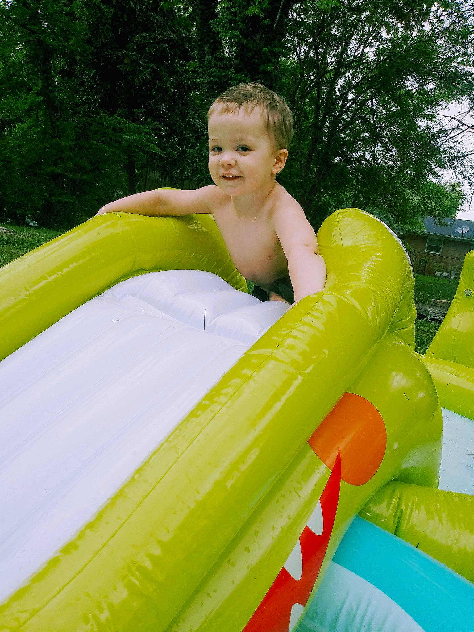 Logan joined the competition — help win amazing prizes! fun, games, inflatable, joy, leisure, person, recreation