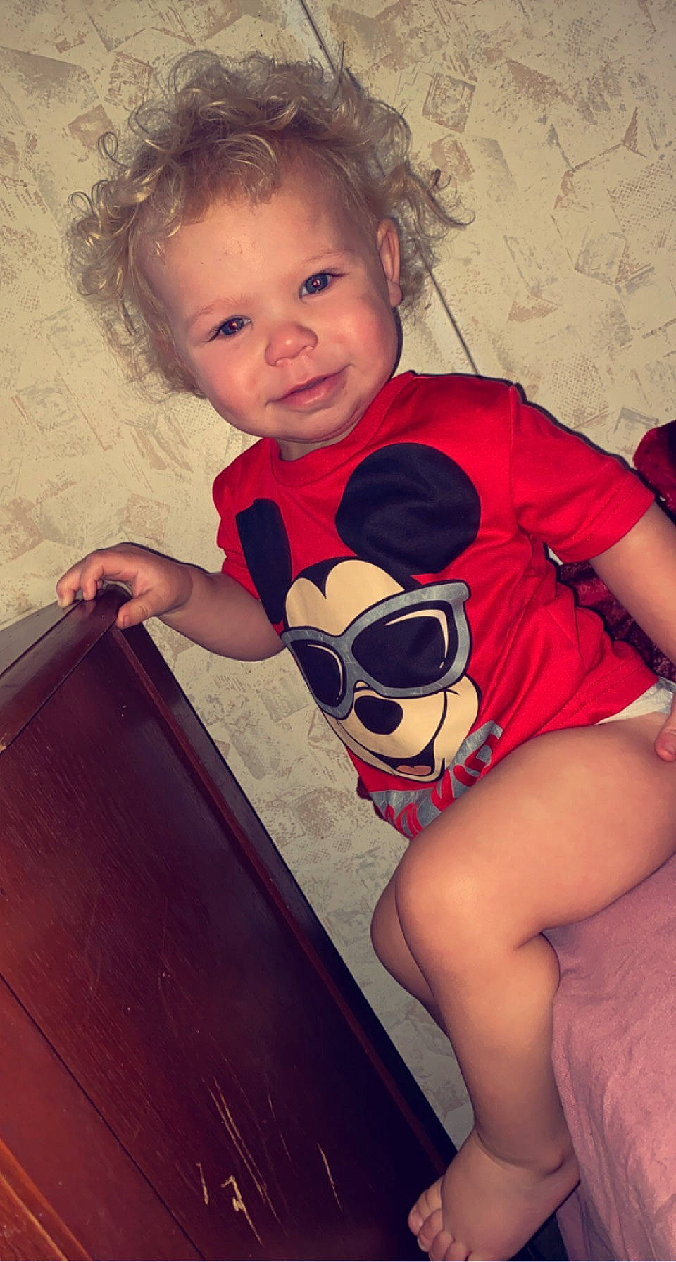 Andre joined the competition — help win amazing prizes! baby_toddler_clothing, eye, finger, flash_photography, hairstyle, hand, happy, head, human_body, joint, leg, mouth, neck, organ, person, pink, shoulder, skin, sleeve, standing